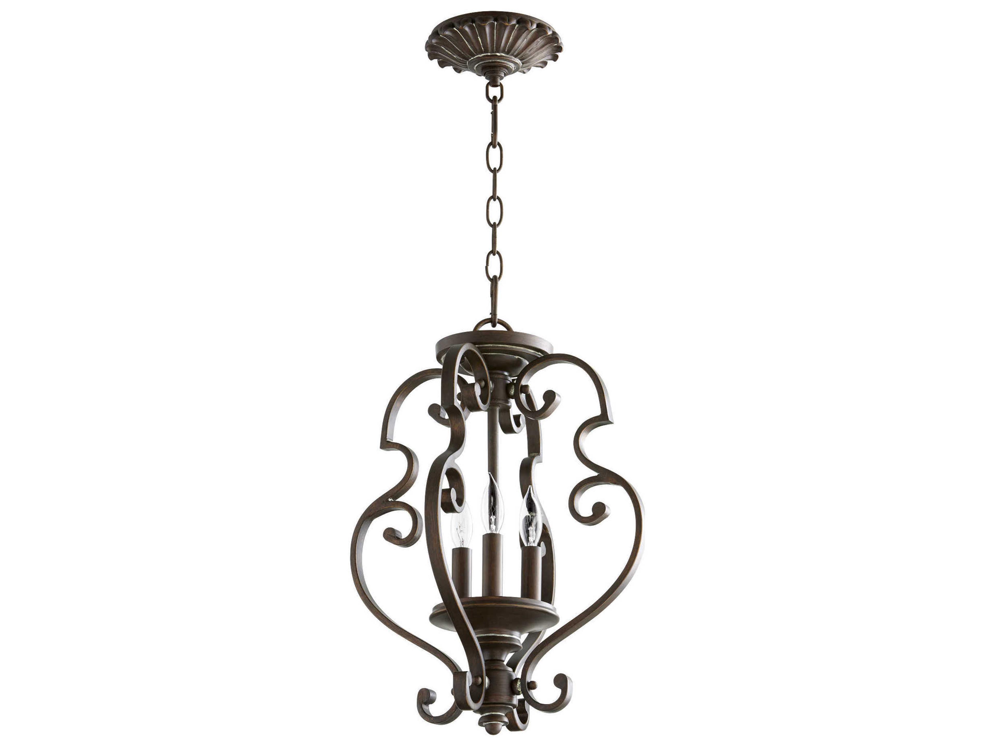 San Miguel 3-Light Vintage Copper Pendant