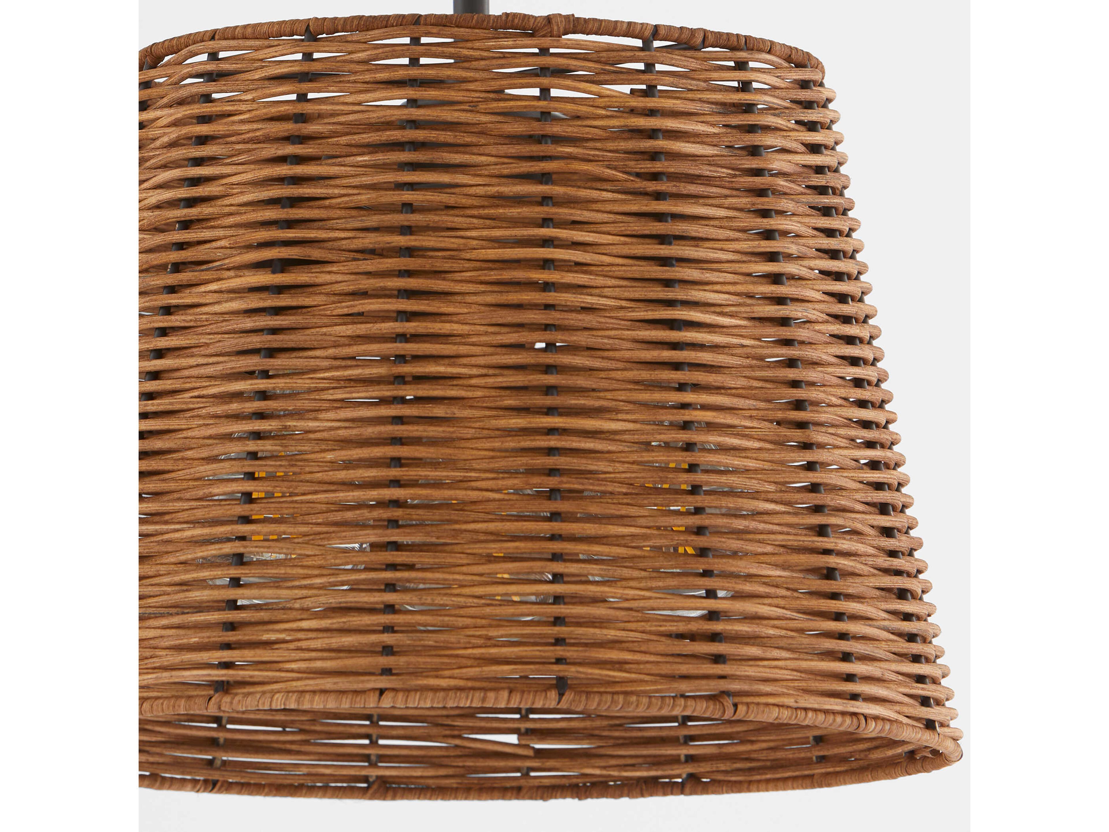 Quorum 3-Light Matte Black Drum Semi Flush Mount