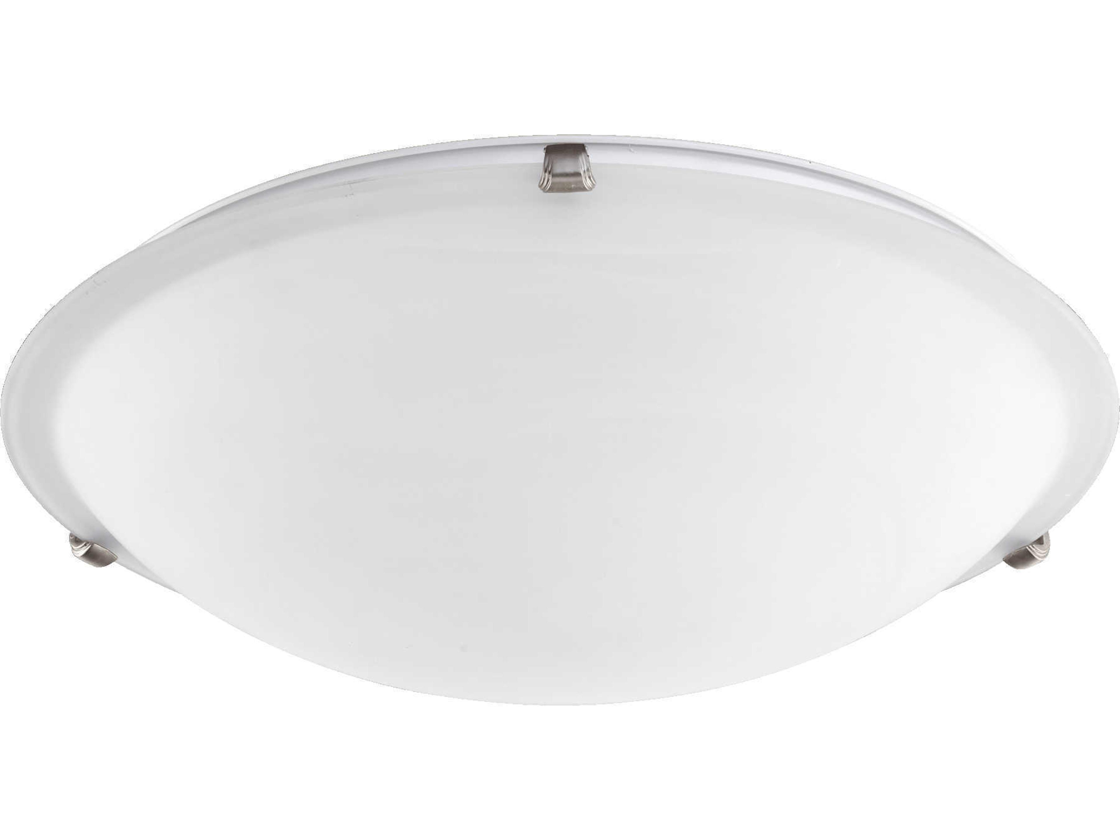 4-Light Satin Nickel Glass Bowl Flush Mount