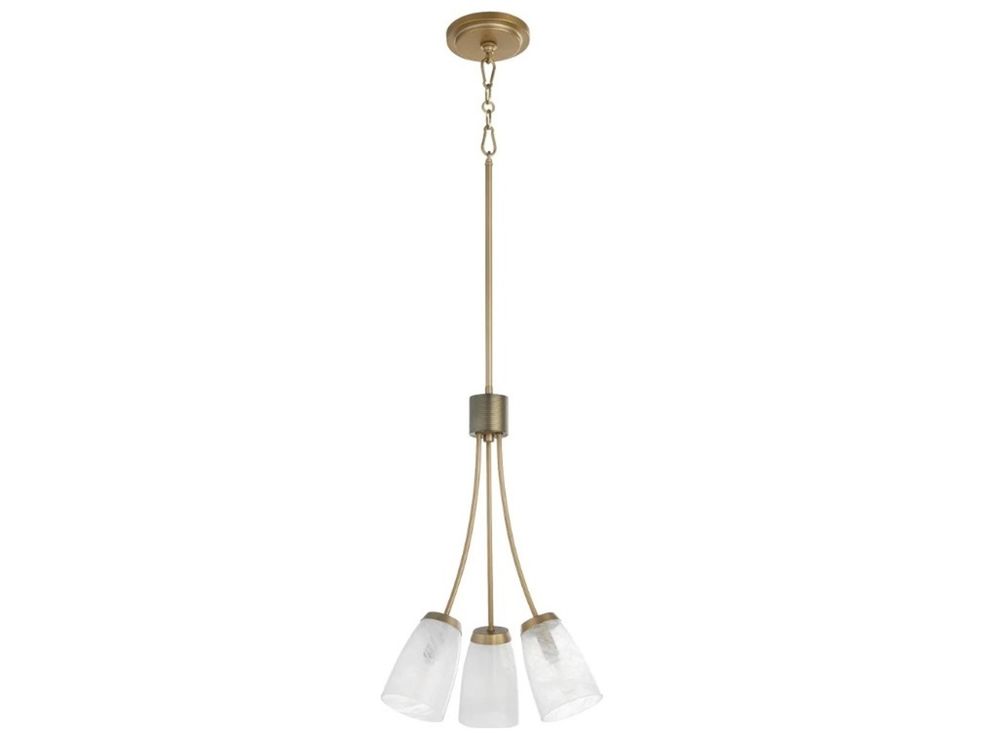 Arpeggio 3-Light Brass Cylinder Pendant