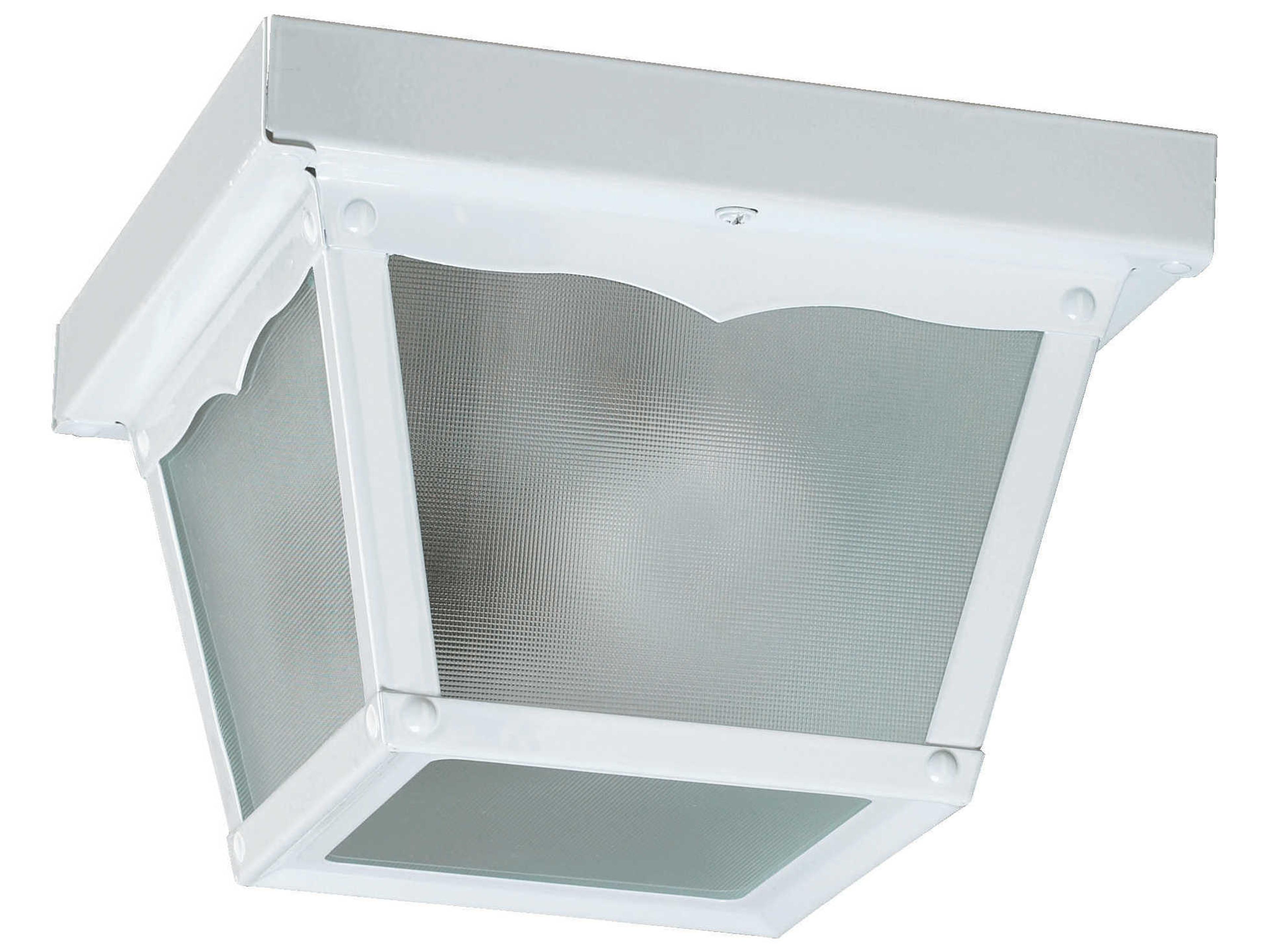 White 1-light Outdoor Ceiling Light