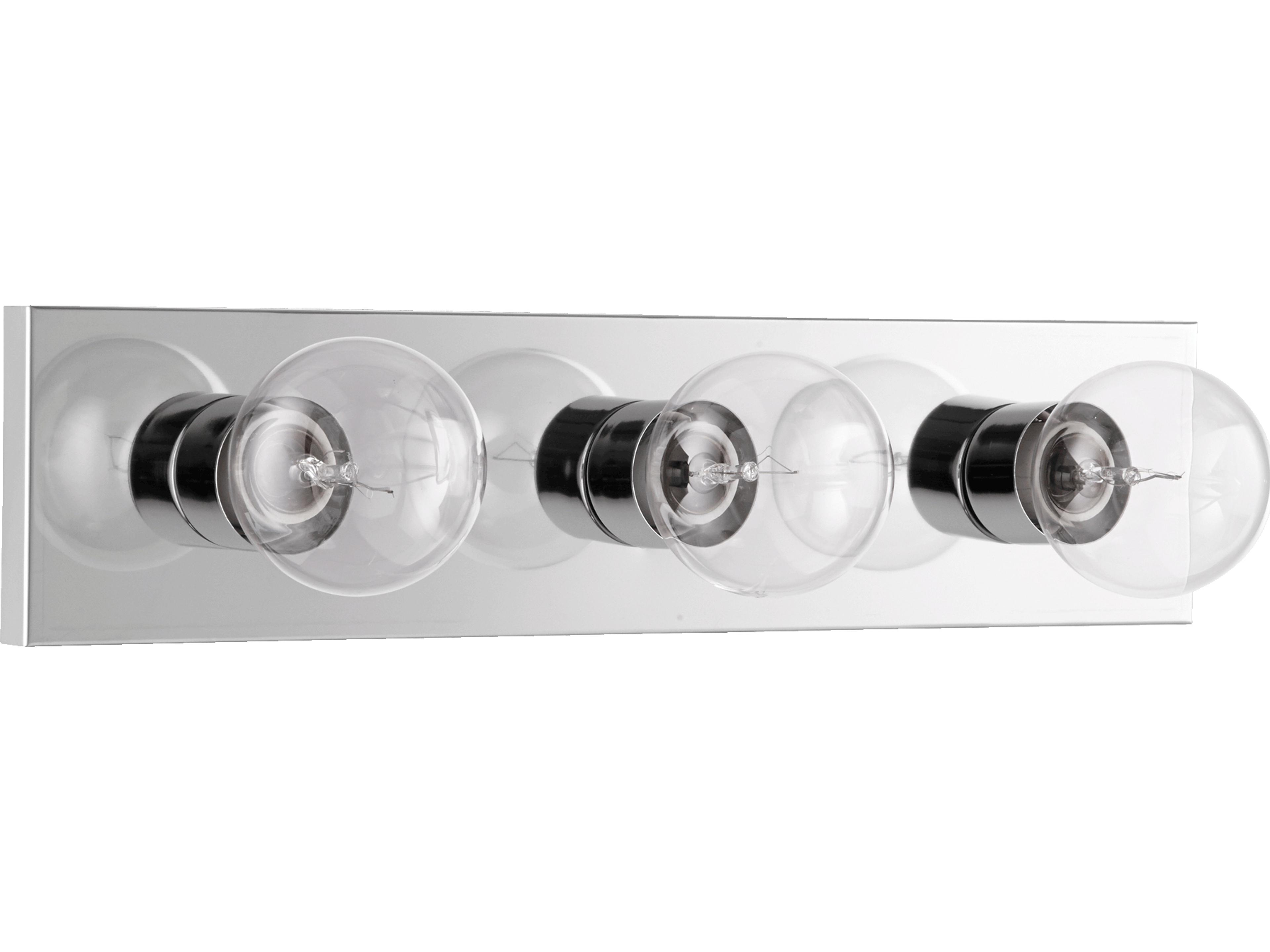 3-Light Chrome Traditional Vanity Light