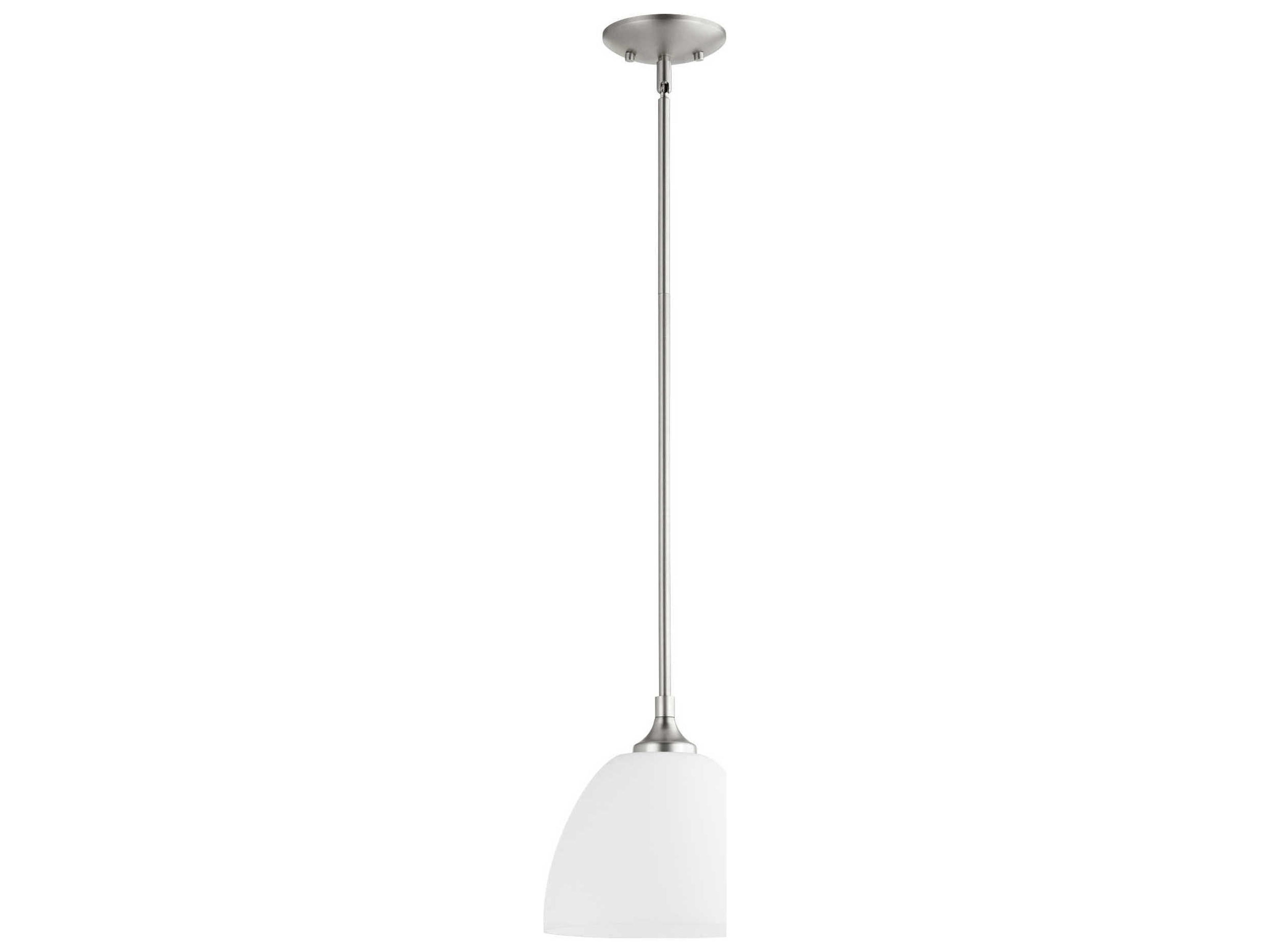 Enclave 1-Light Satin Nickel Glass Bell Mini Pendant