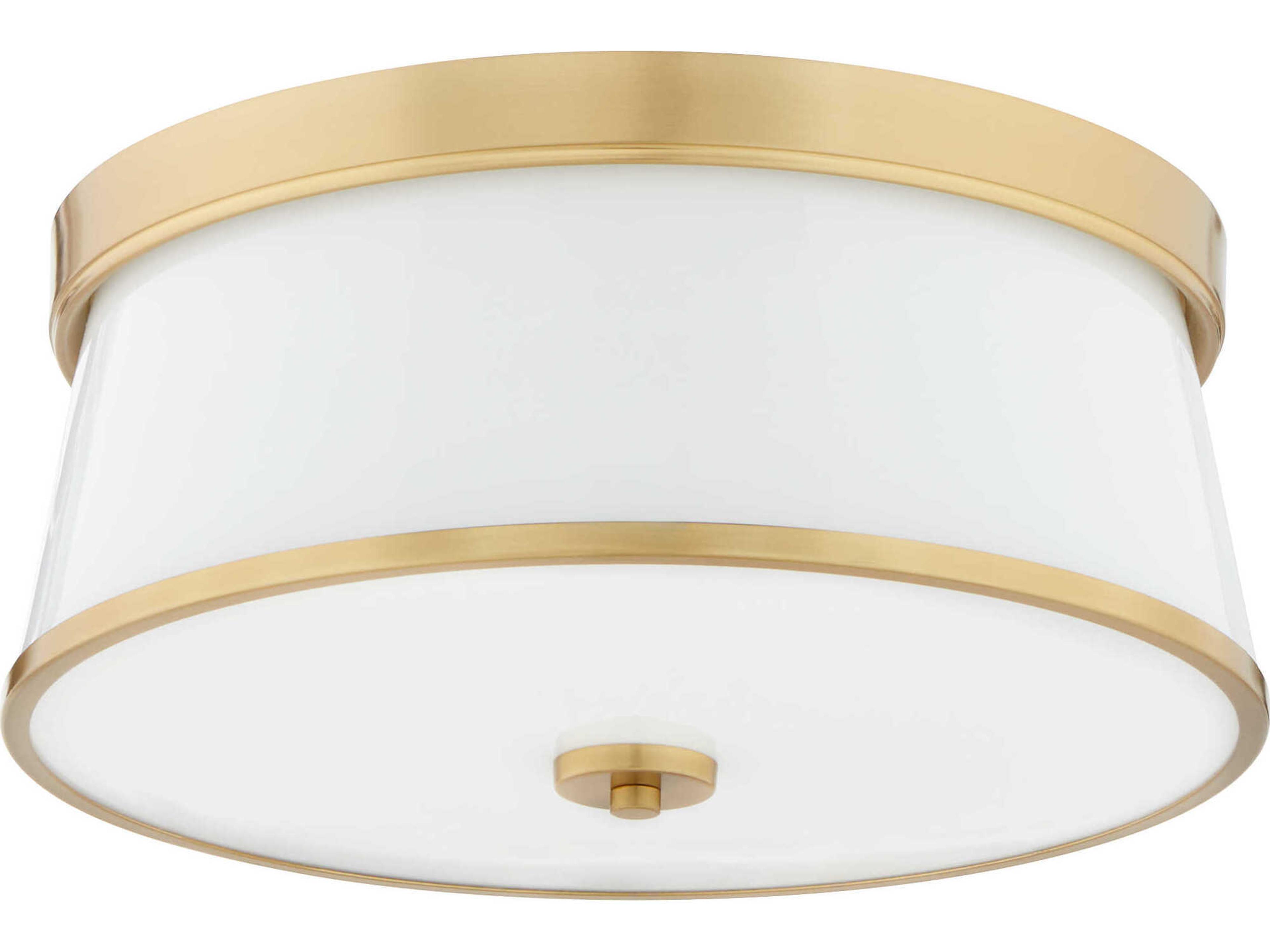 Weir 3-Light Aged Brass Flush Mount
