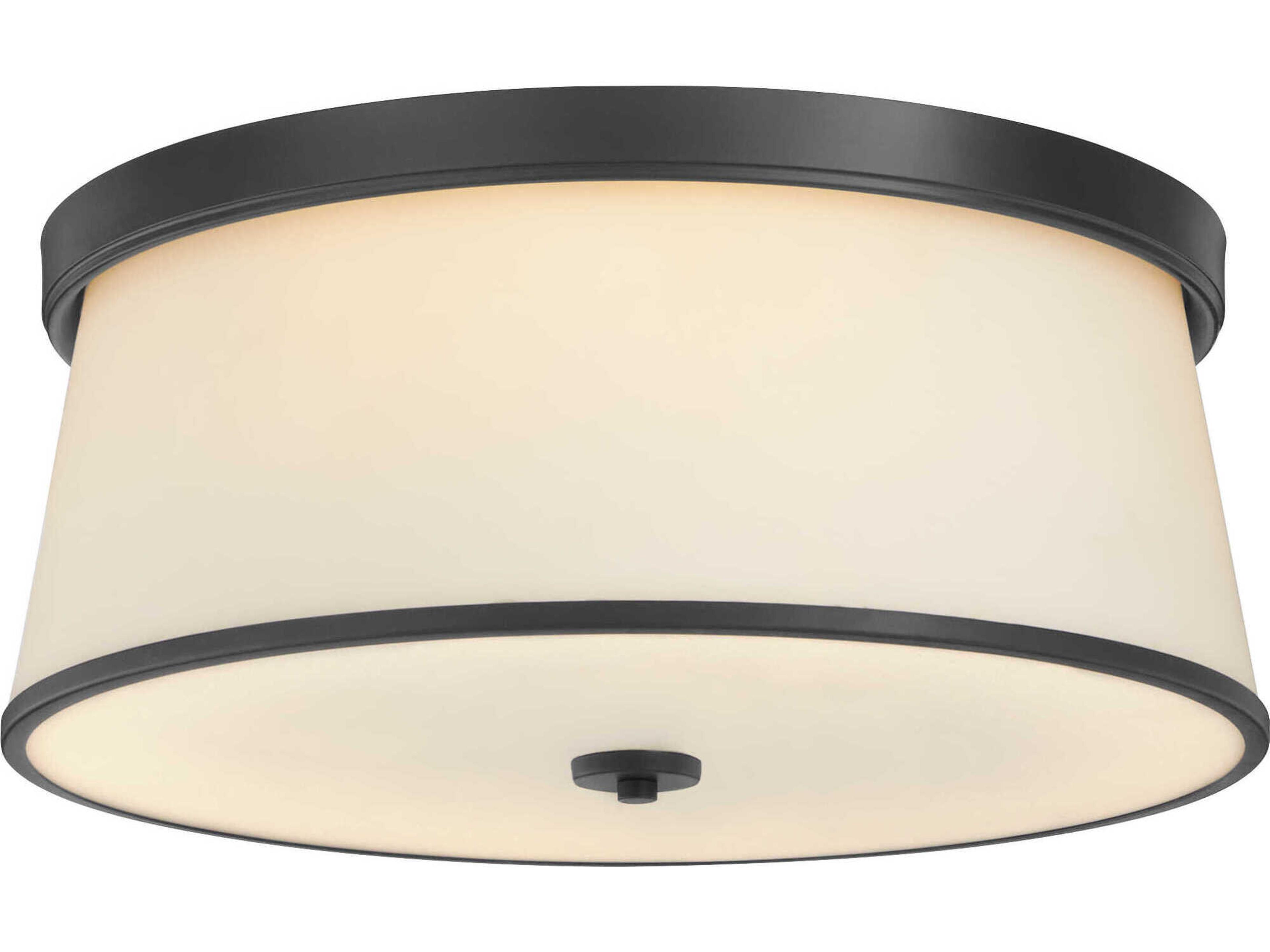 Quorum Weir 4-Light Matte Black Flush Mount