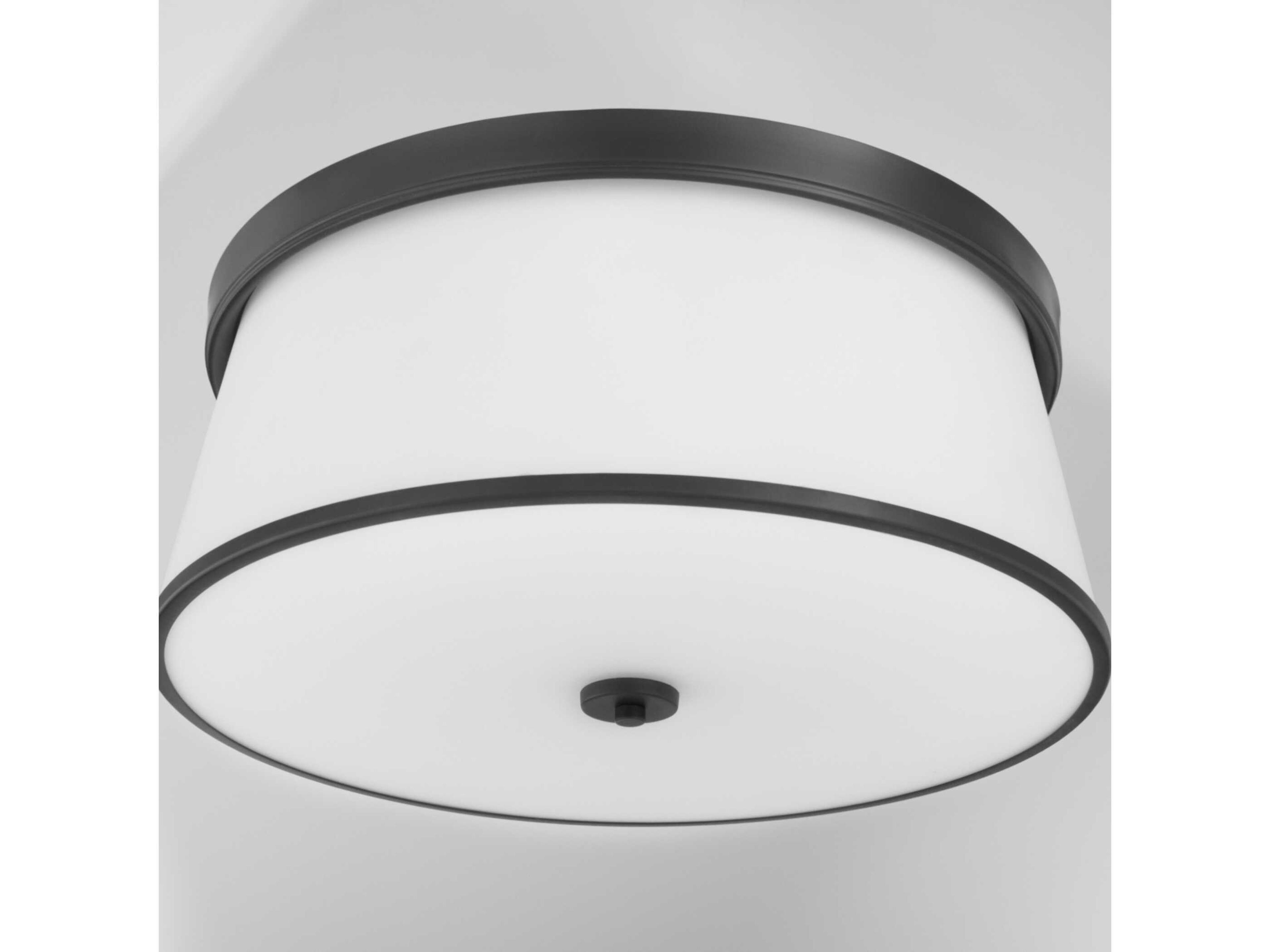 Quorum Weir 4-Light Matte Black Flush Mount