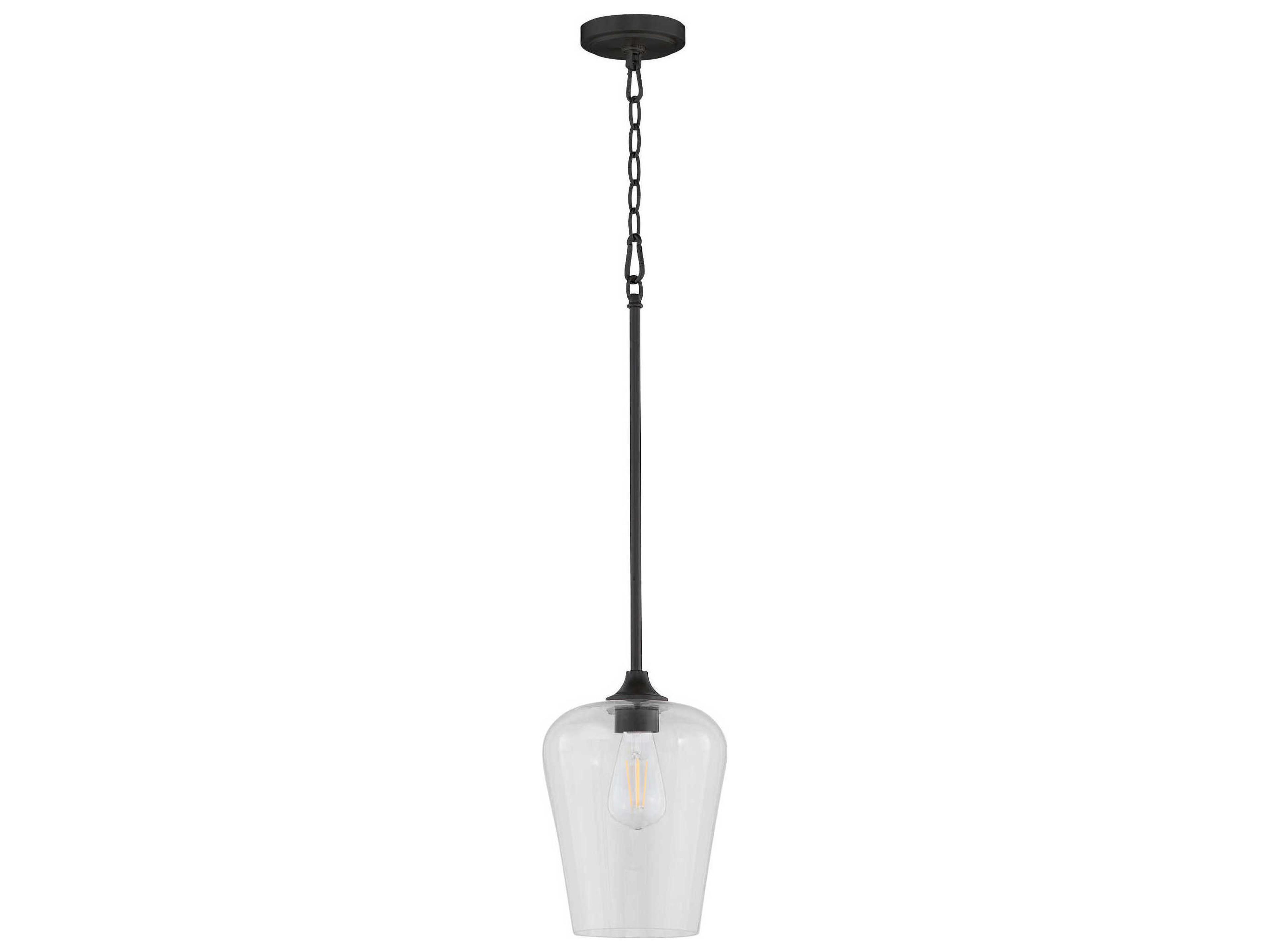 Raymond 1-Light Matte Black Mini Pendant
