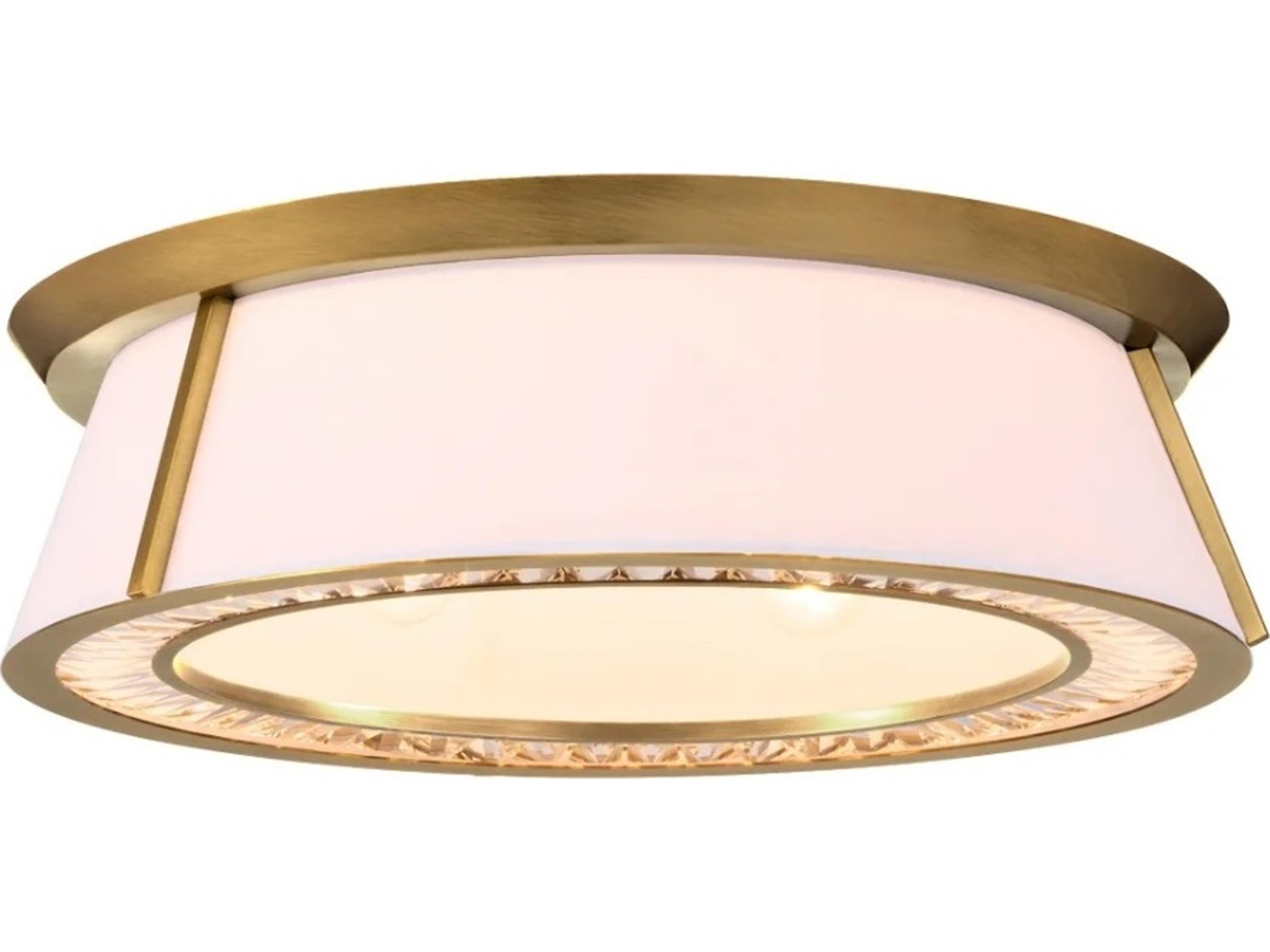 Quorum Gorham 4-Light Brushed Brass Flush Mount
