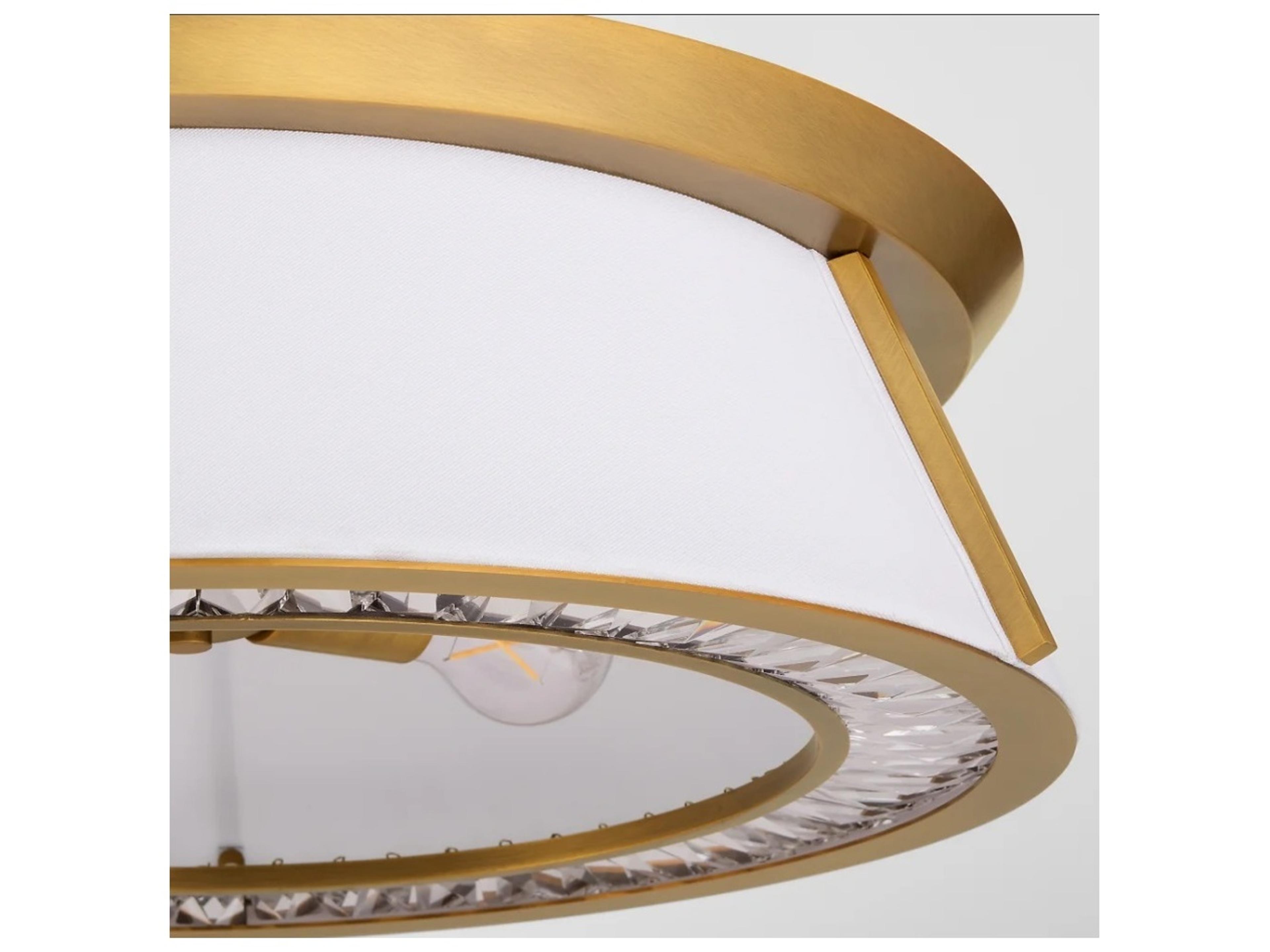 Quorum Gorham 4-Light Brushed Brass Flush Mount
