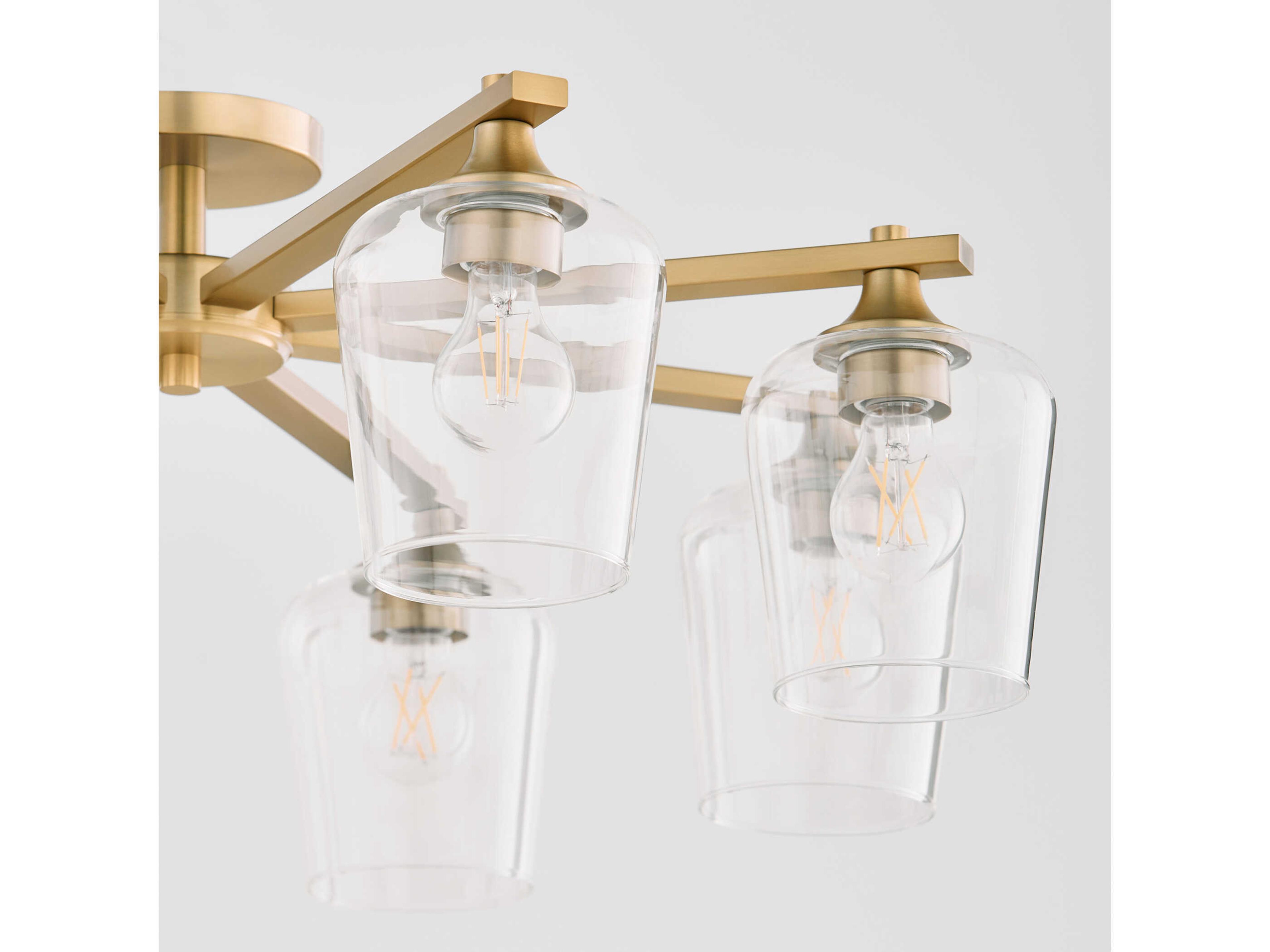 Quorum Veno 8-Light Aged Brass Semi Flush Mount