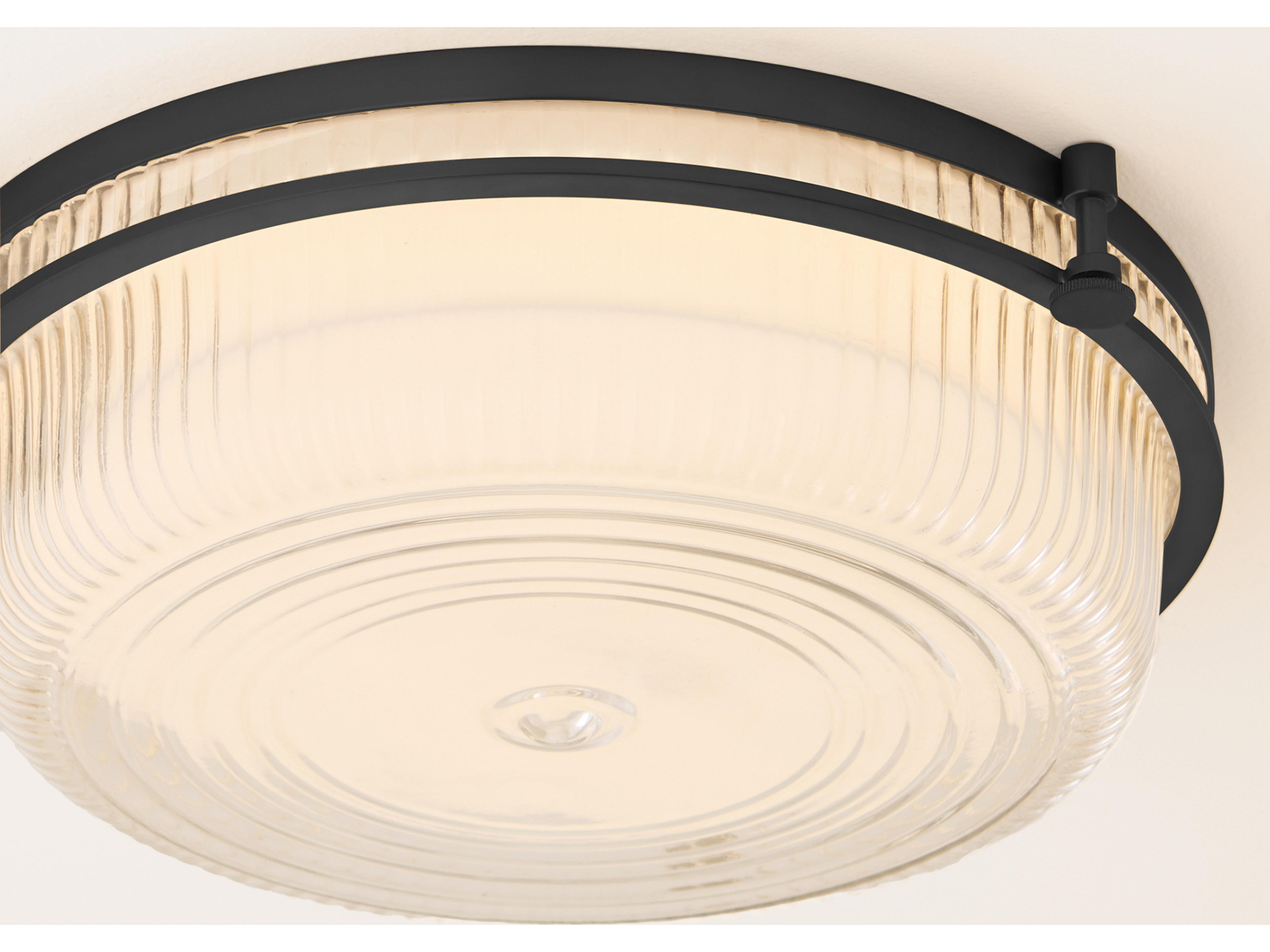 Quorum Emory 1-Light Matte Black Flush Mount