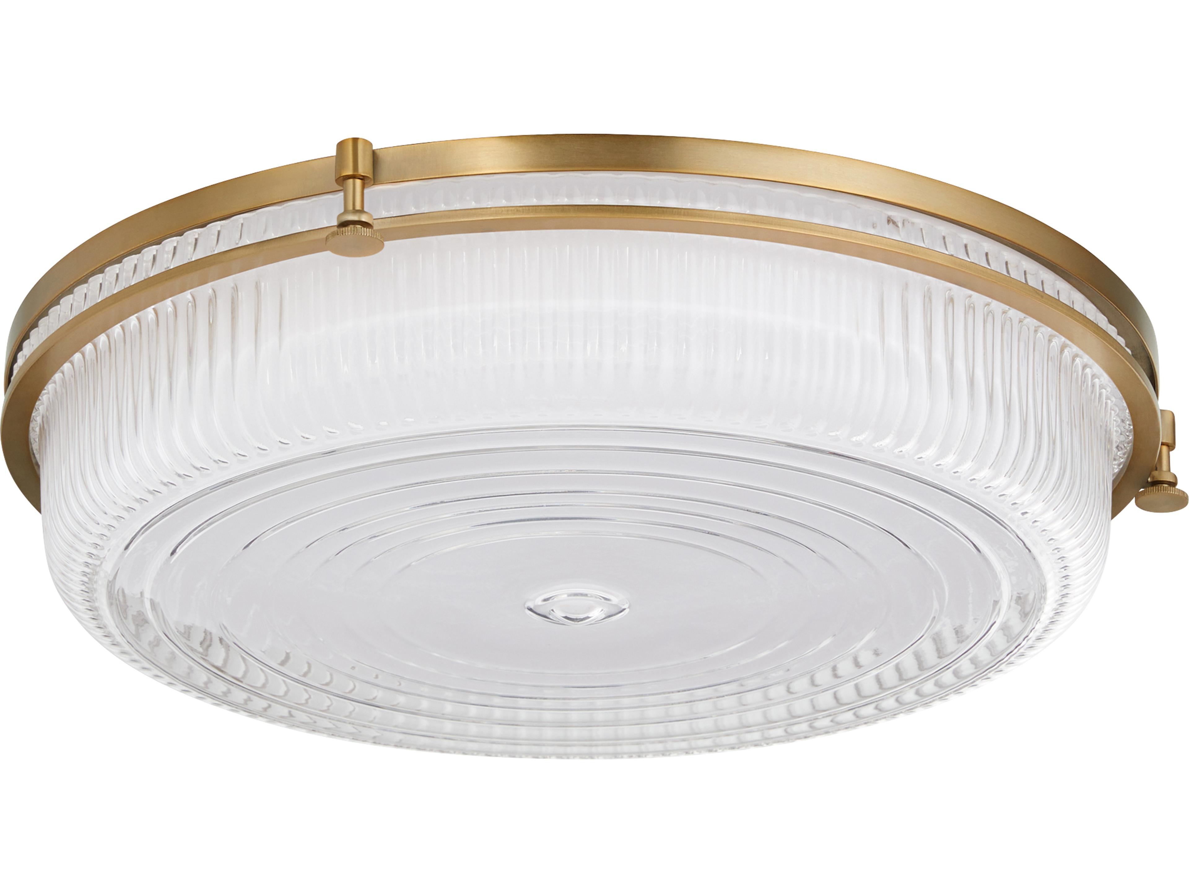 Emory 1-Light Brushed Brass Flush Mount