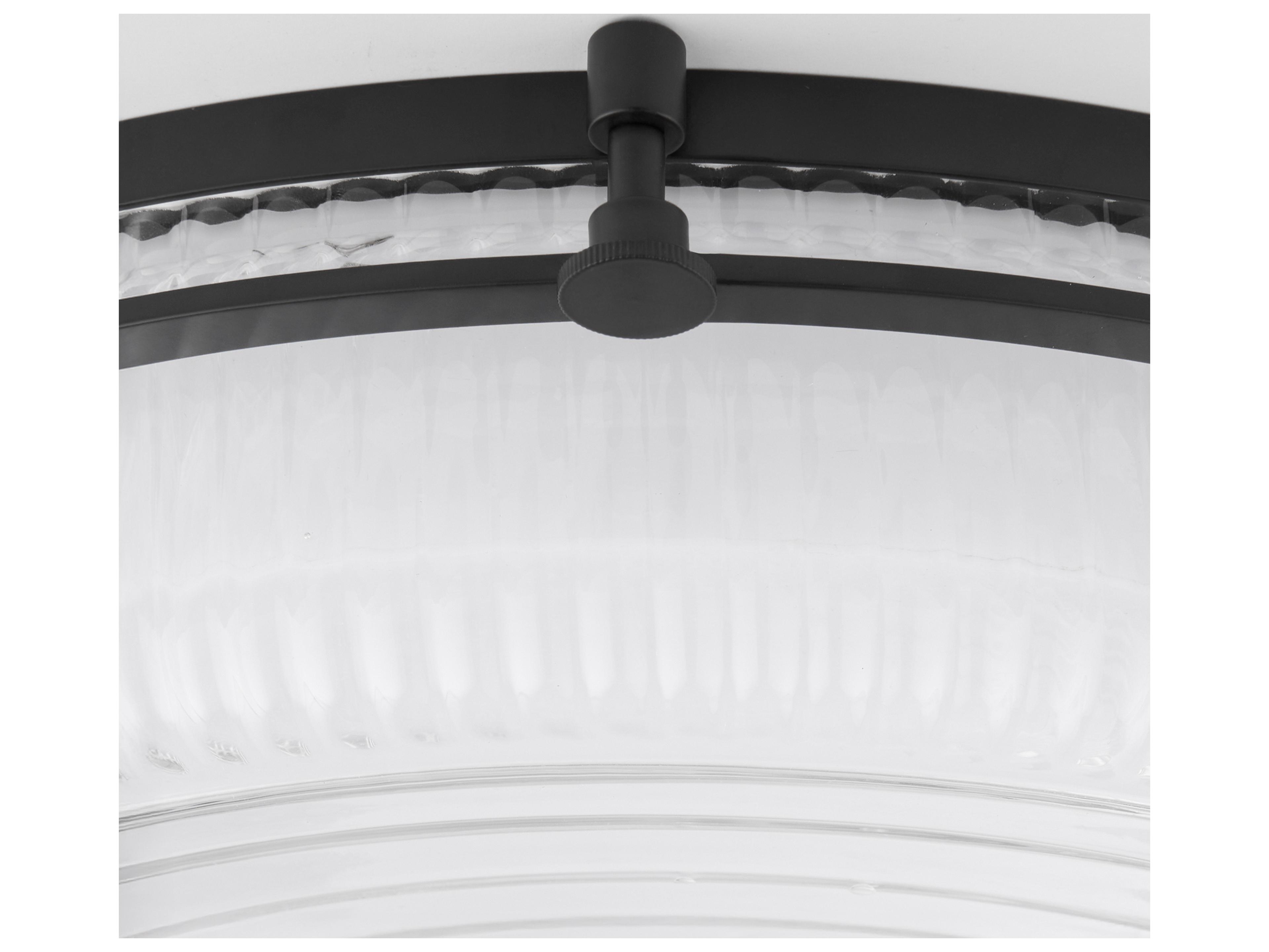 Quorum Emory 1-Light Matte Black Flush Mount