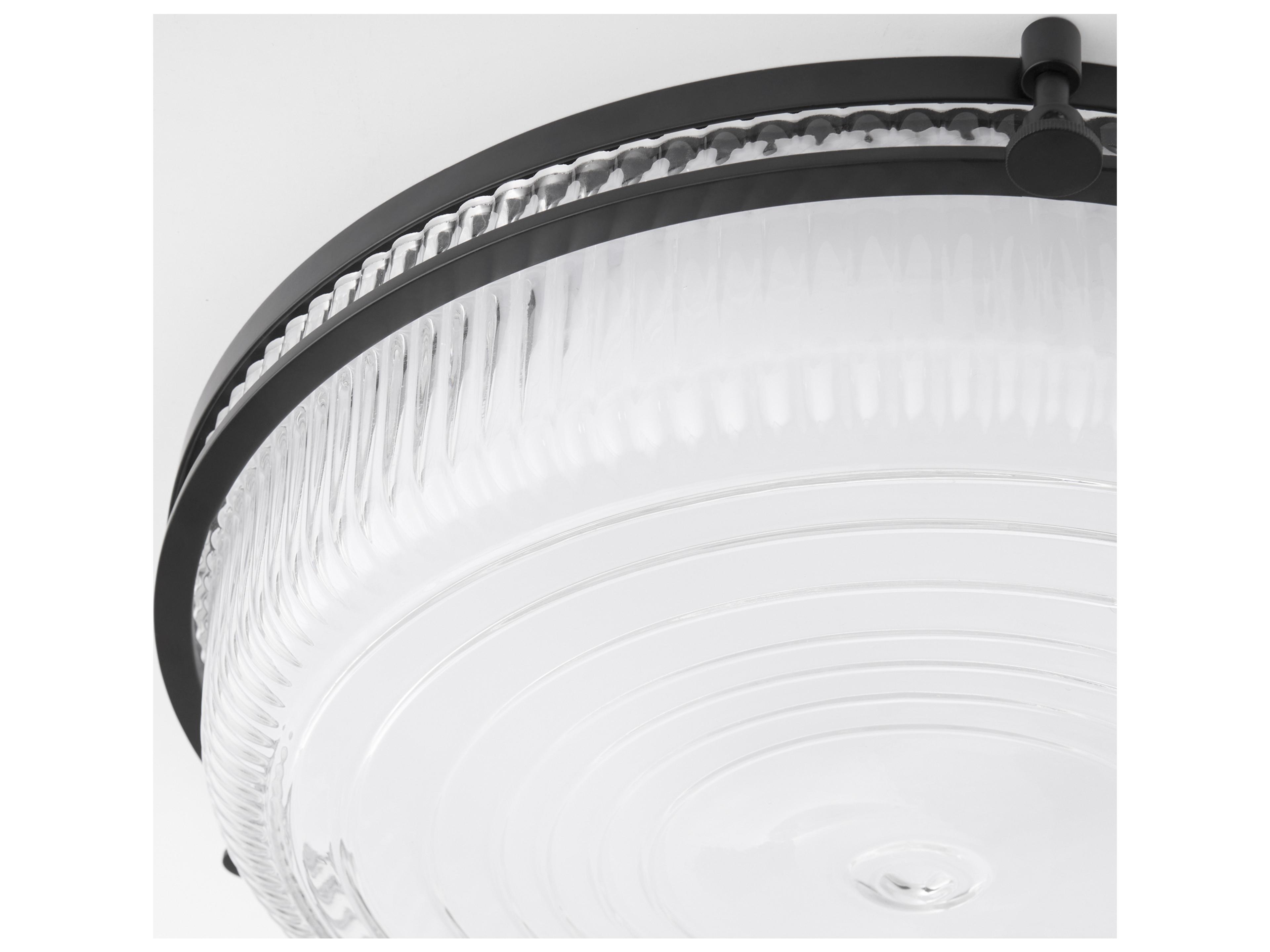 Quorum Emory 1-Light Matte Black Flush Mount