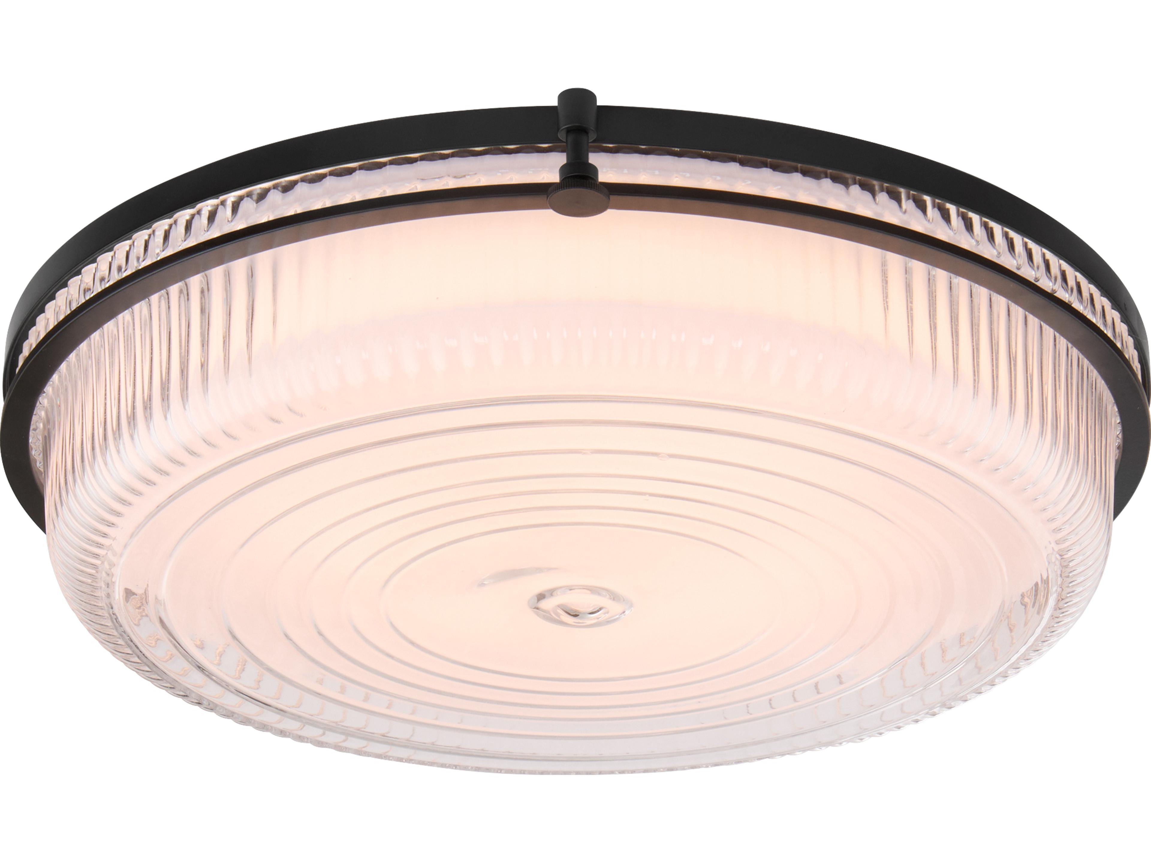Quorum Emory 1-Light Matte Black Flush Mount