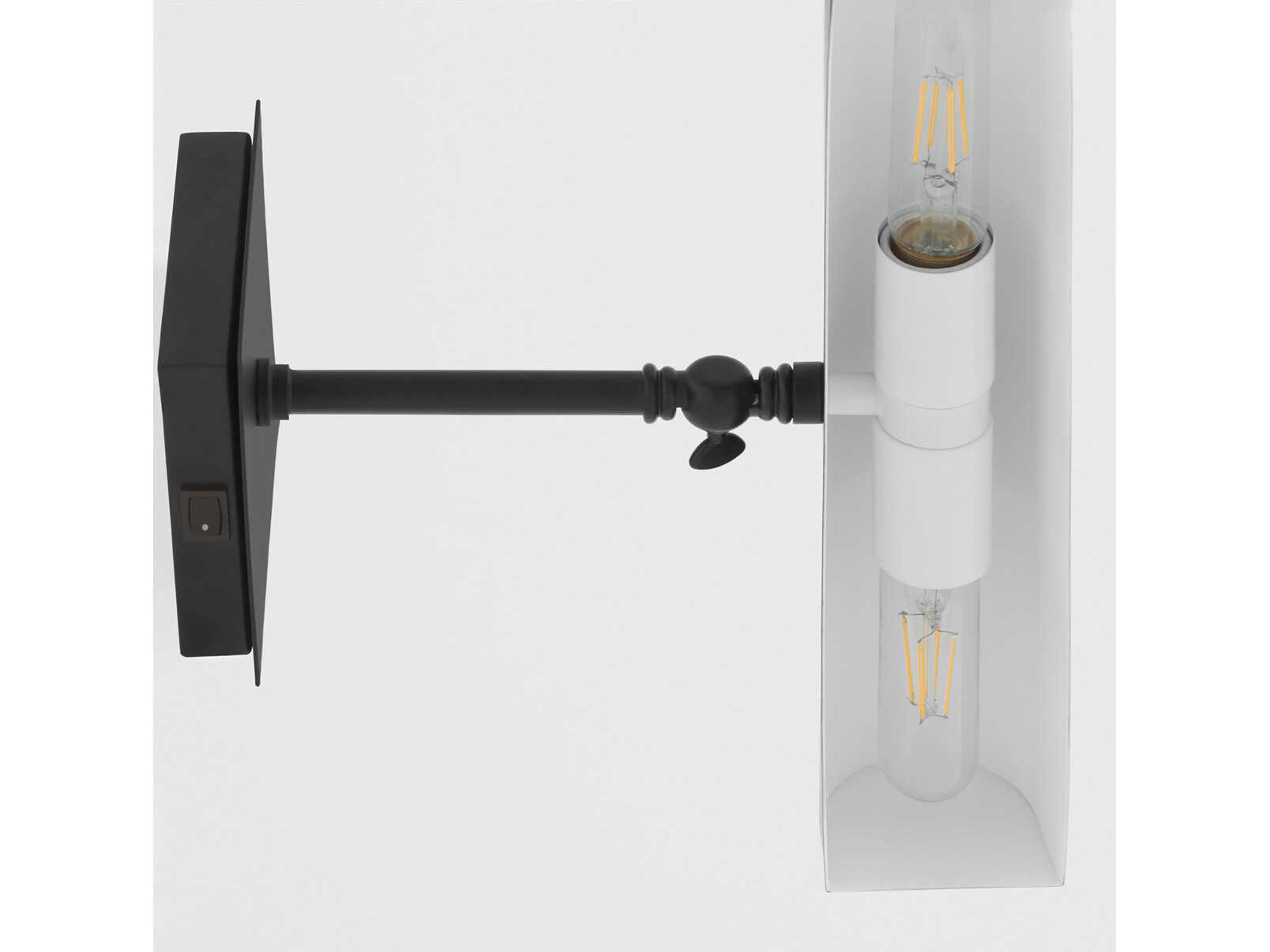 Quorum 2-Light Matte Black Picture Light