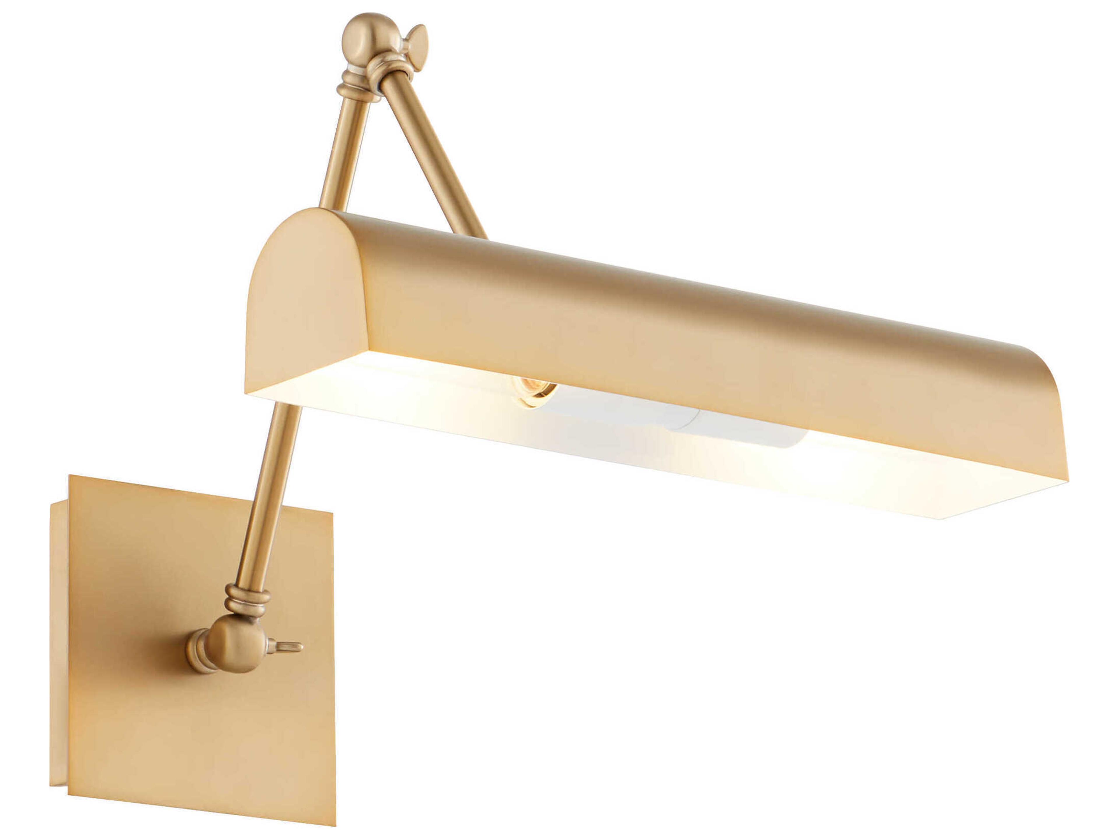 Quorum 2-Light Aged Brass Picture Light