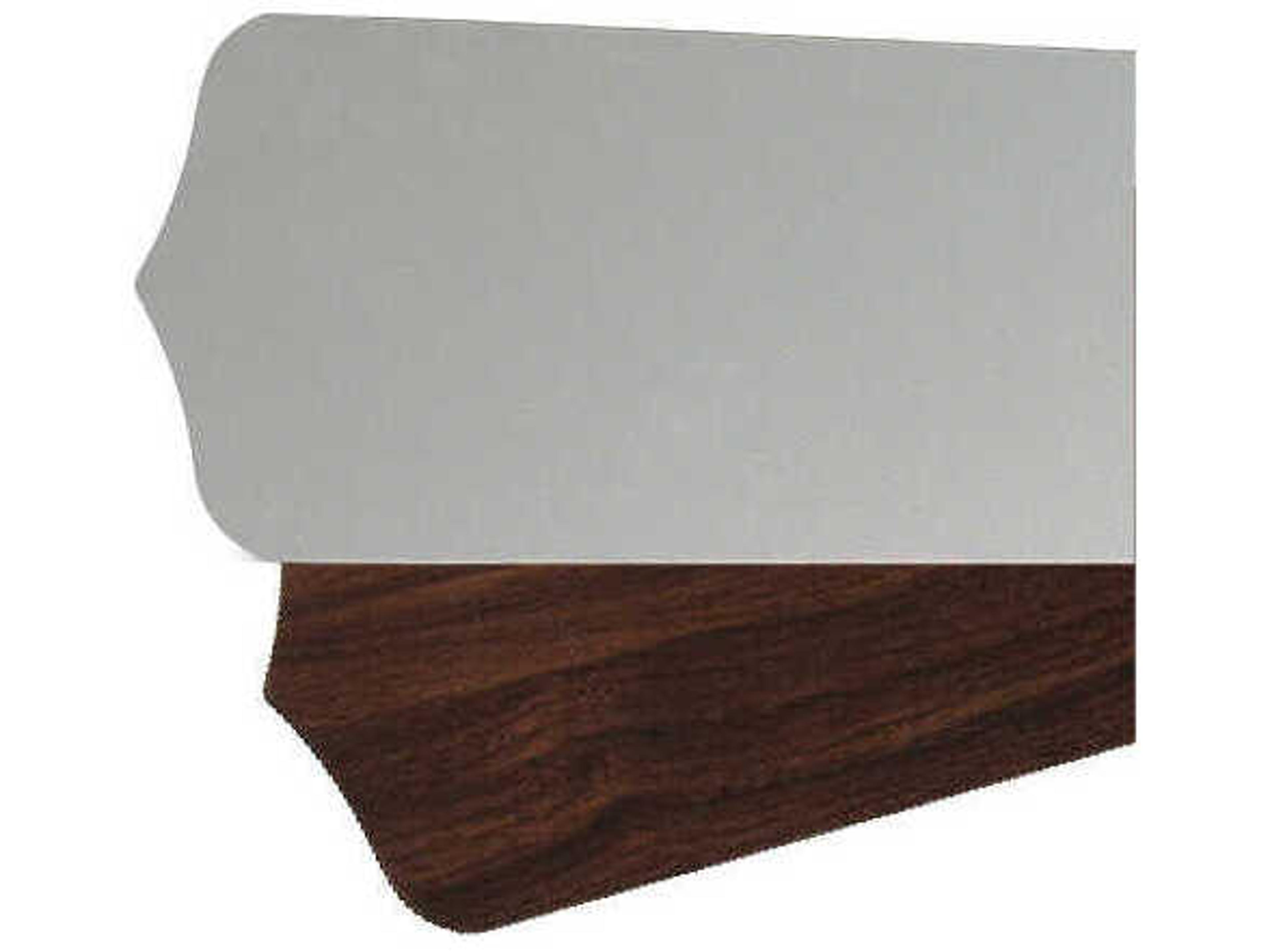 Satin Nickel / Walnut Fan Blade Set of 5