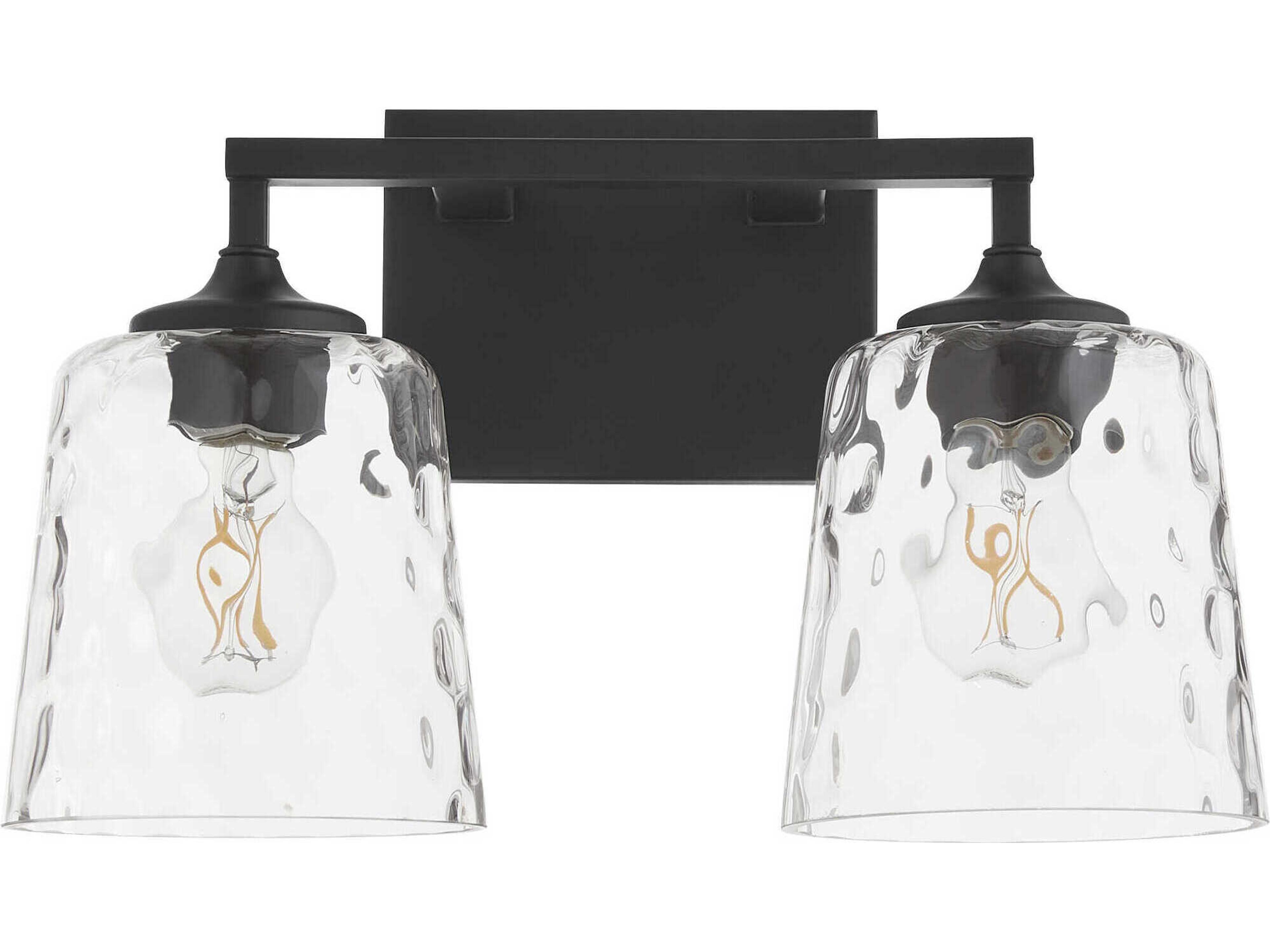 Eldorado 2-Light Matte Black Vanity Light