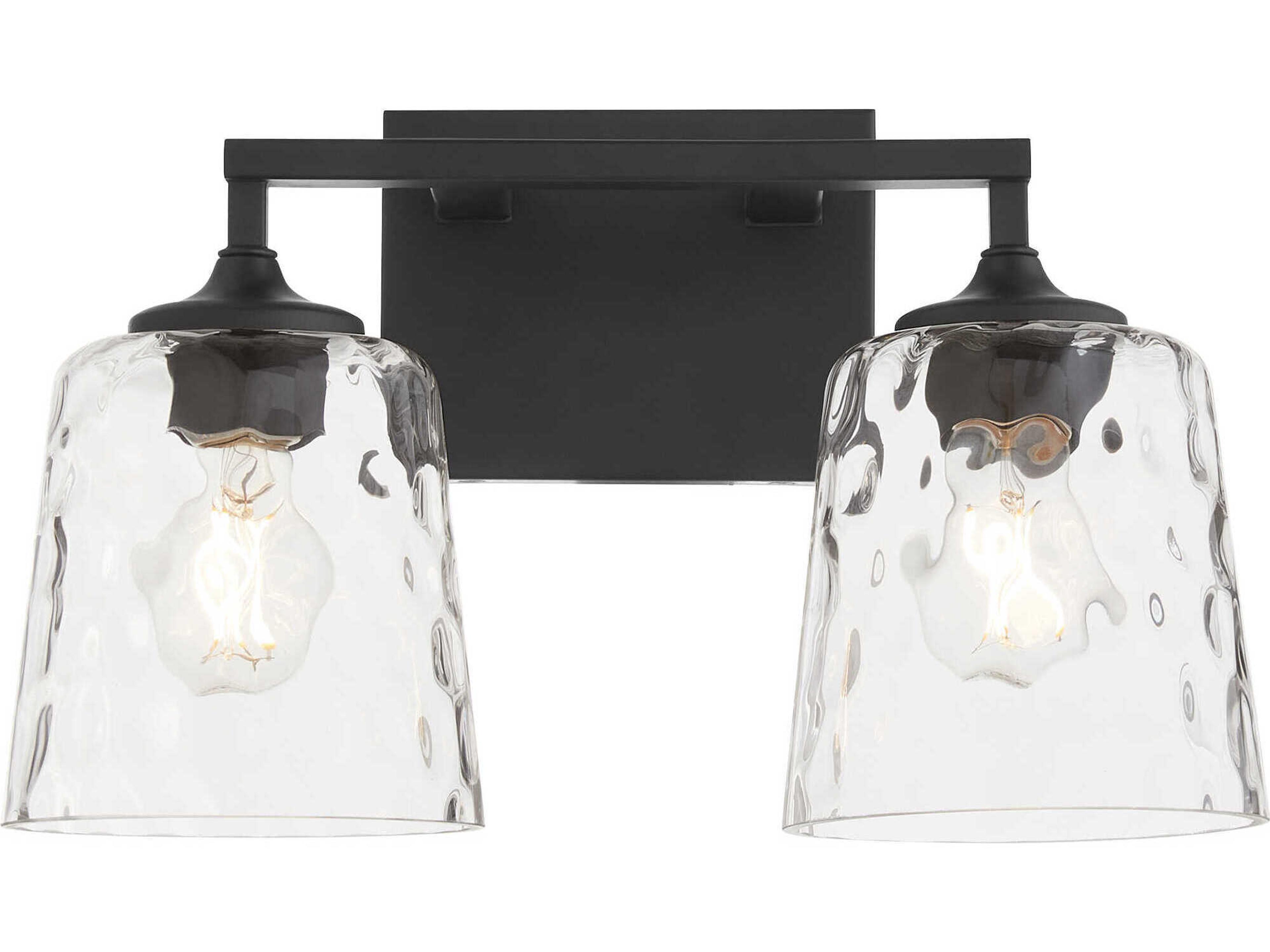 Quorum Eldorado 2-Light Matte Black Vanity Light