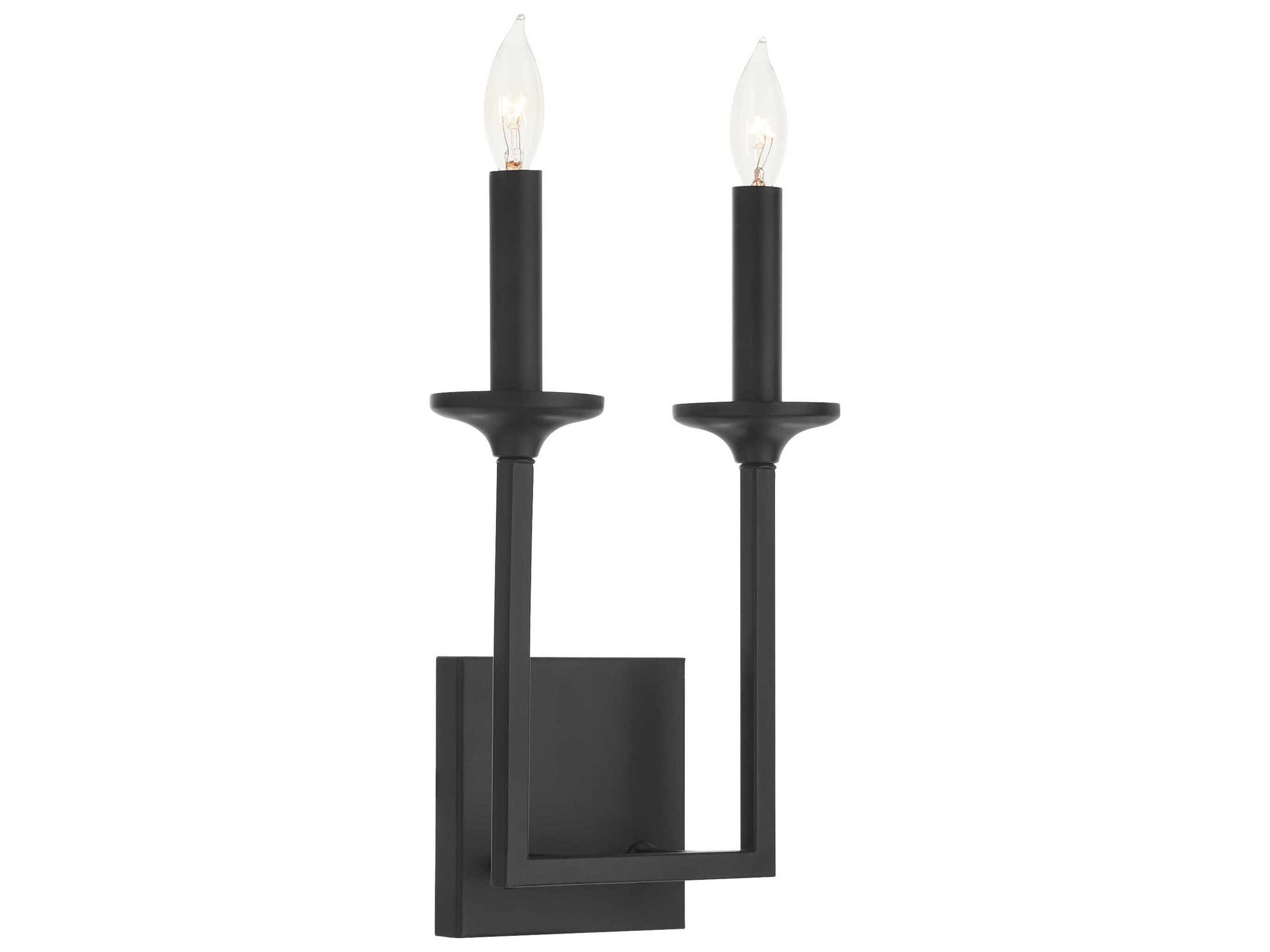 Quorum Eldorado 2-Light Matte Black Vanity Light