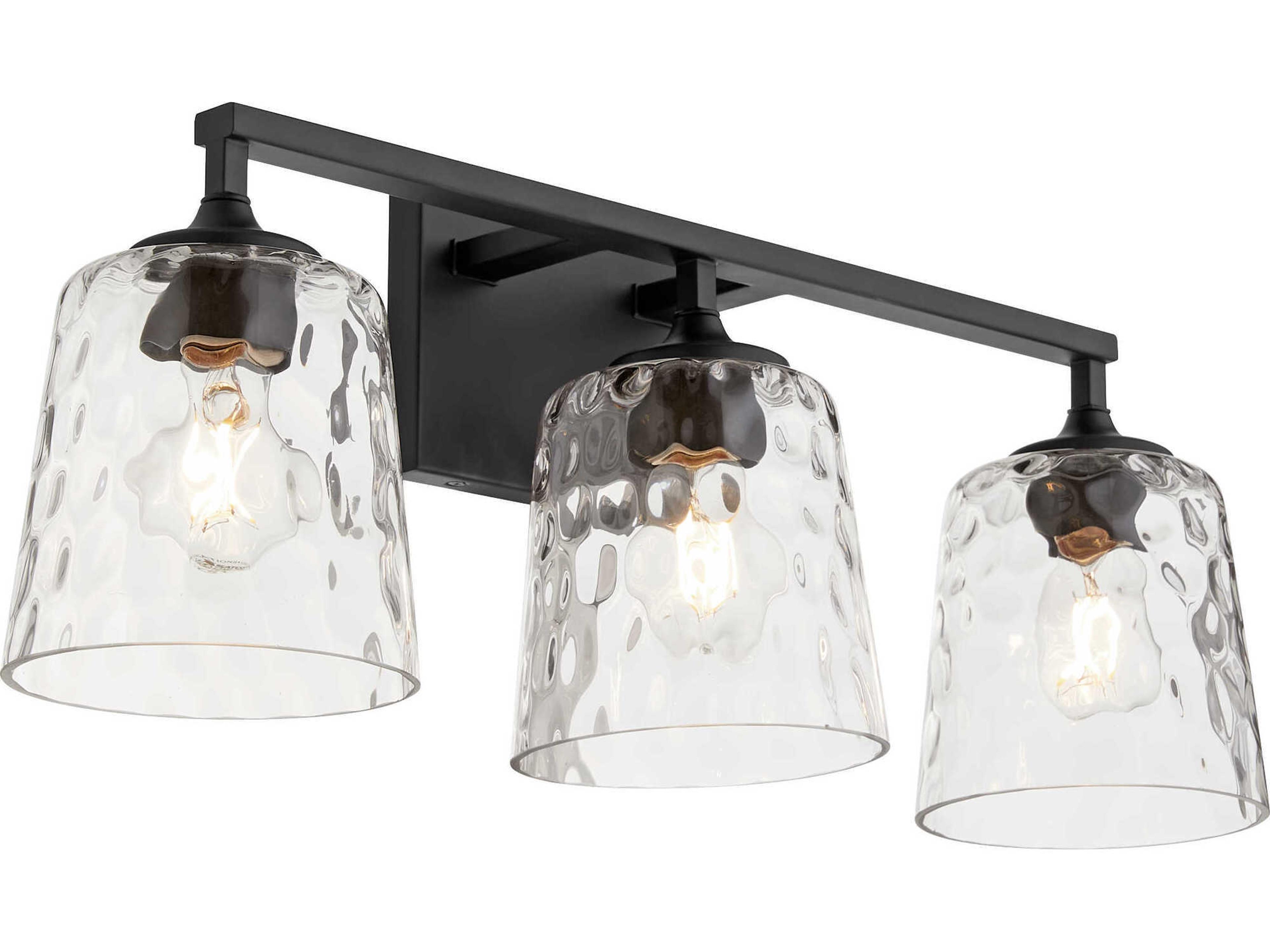 Quorum Eldorado 3-Light Matte Black Vanity Light
