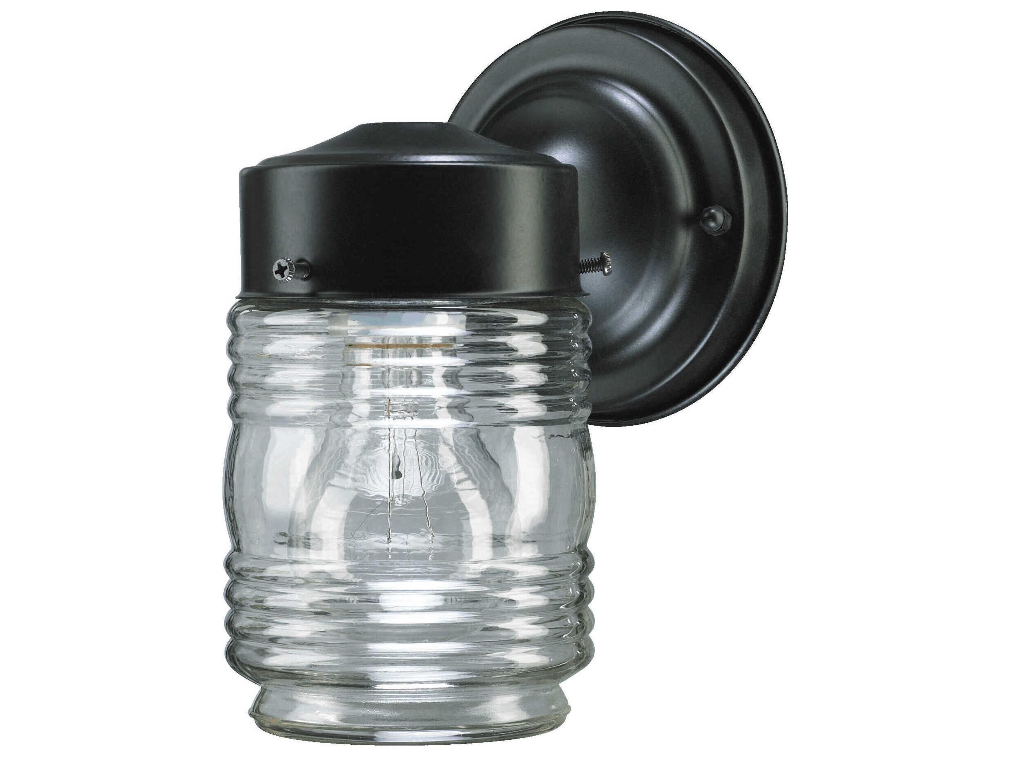 1-Light Black Wall Sconce