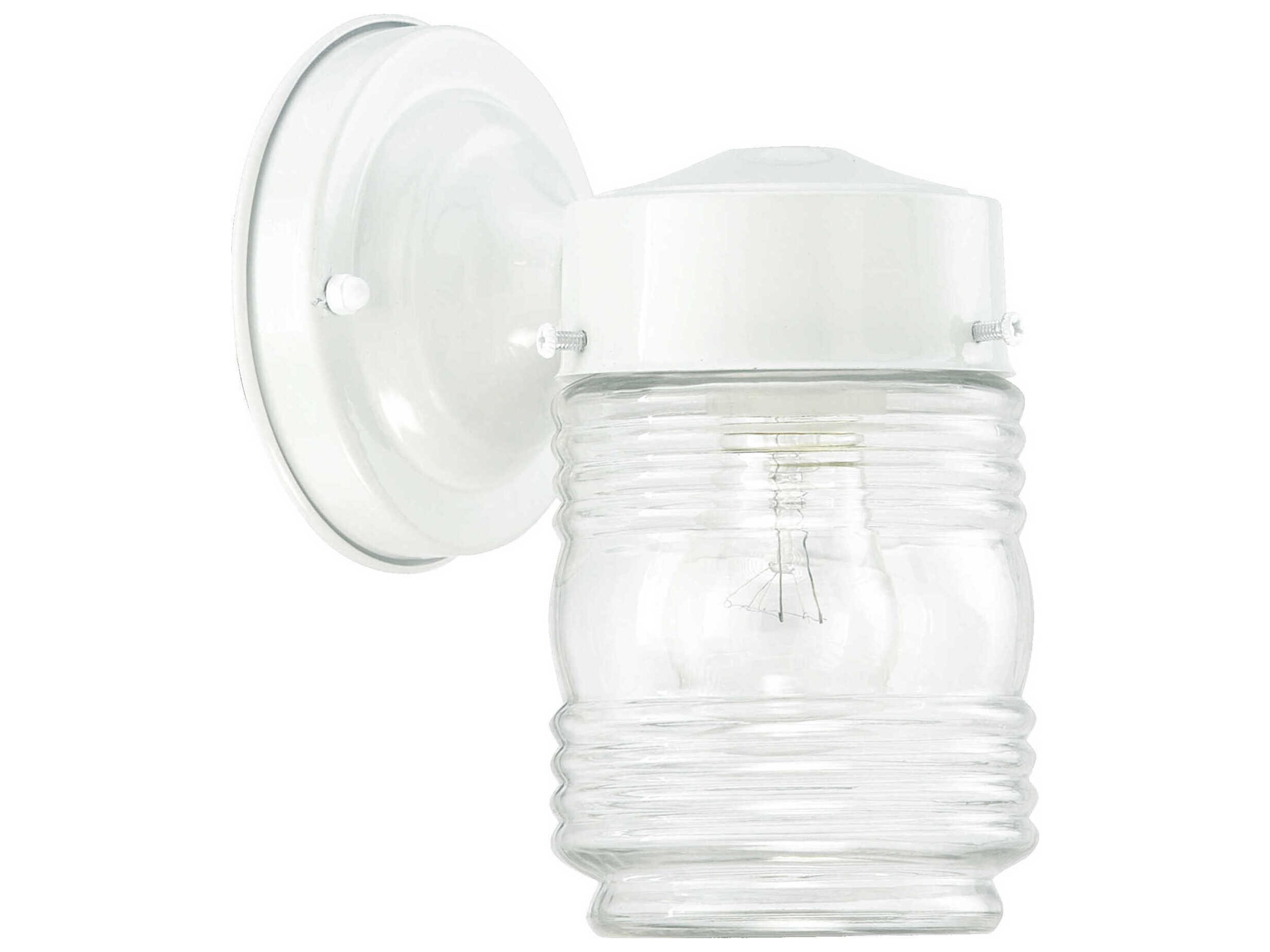 1-Light White Wall Sconce