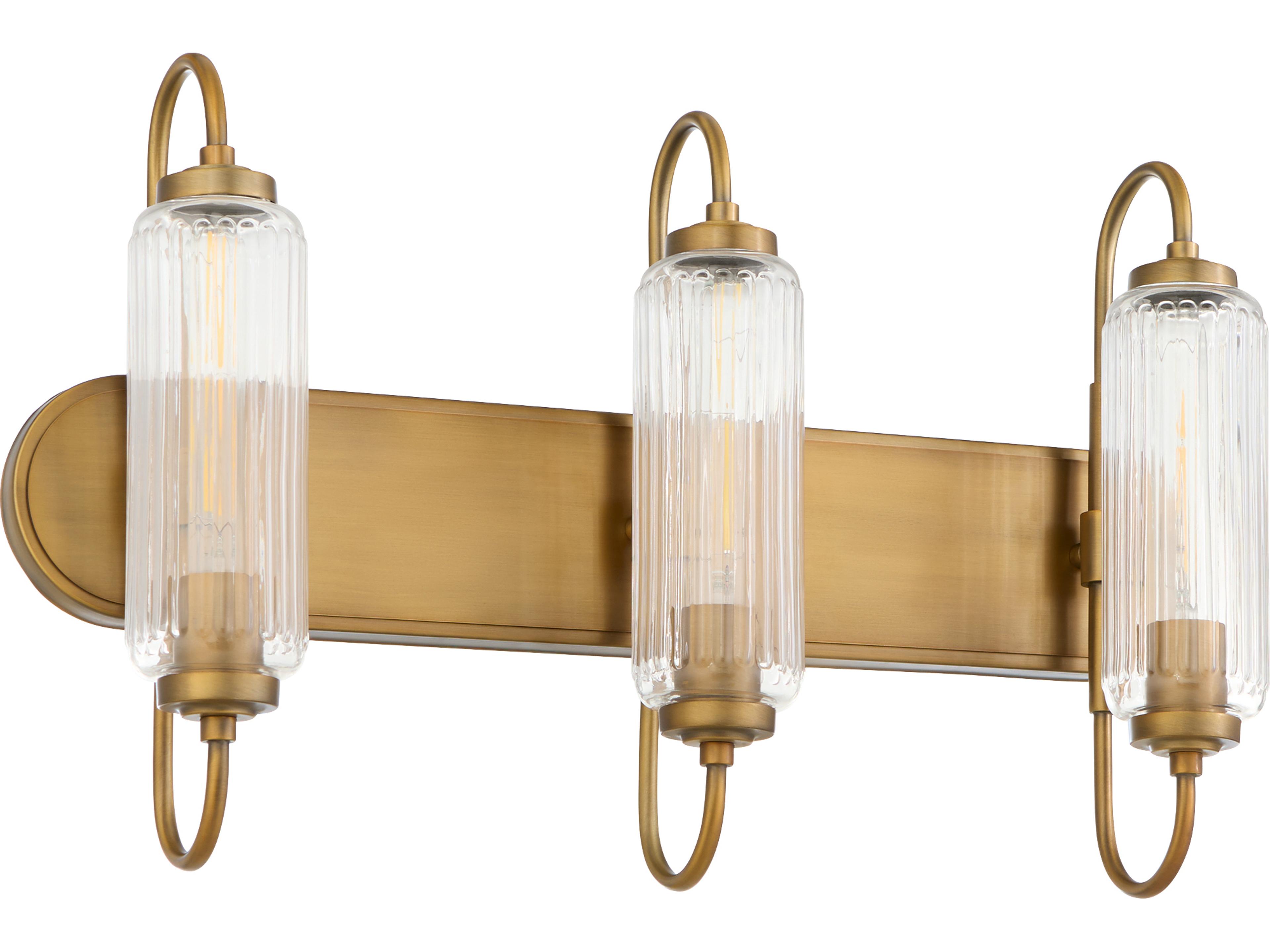 Whitmire 3-Light Brushed Brass Vanity Light