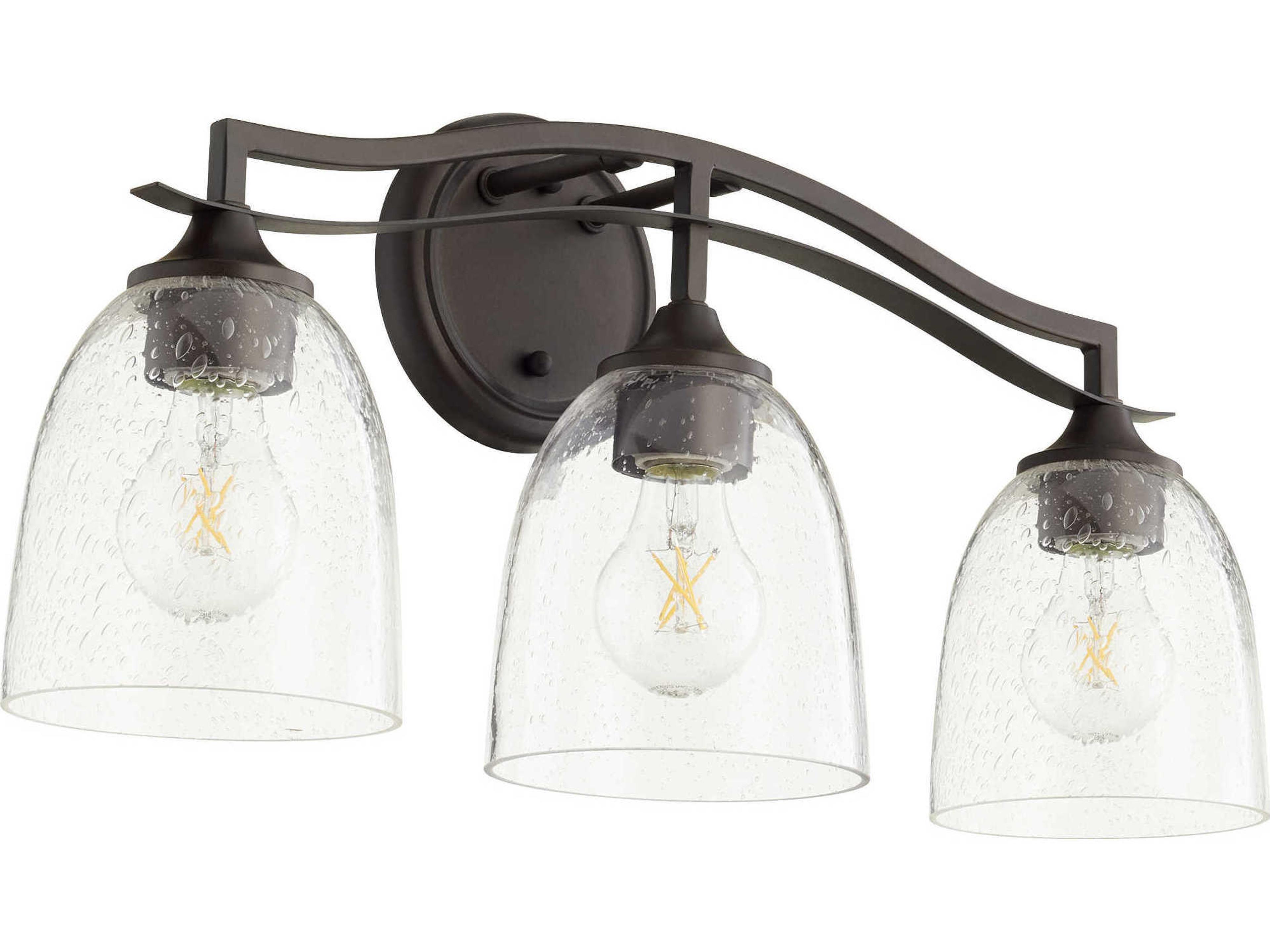 Jardin 3-Light Oiled Bronze Glass Vanity Light