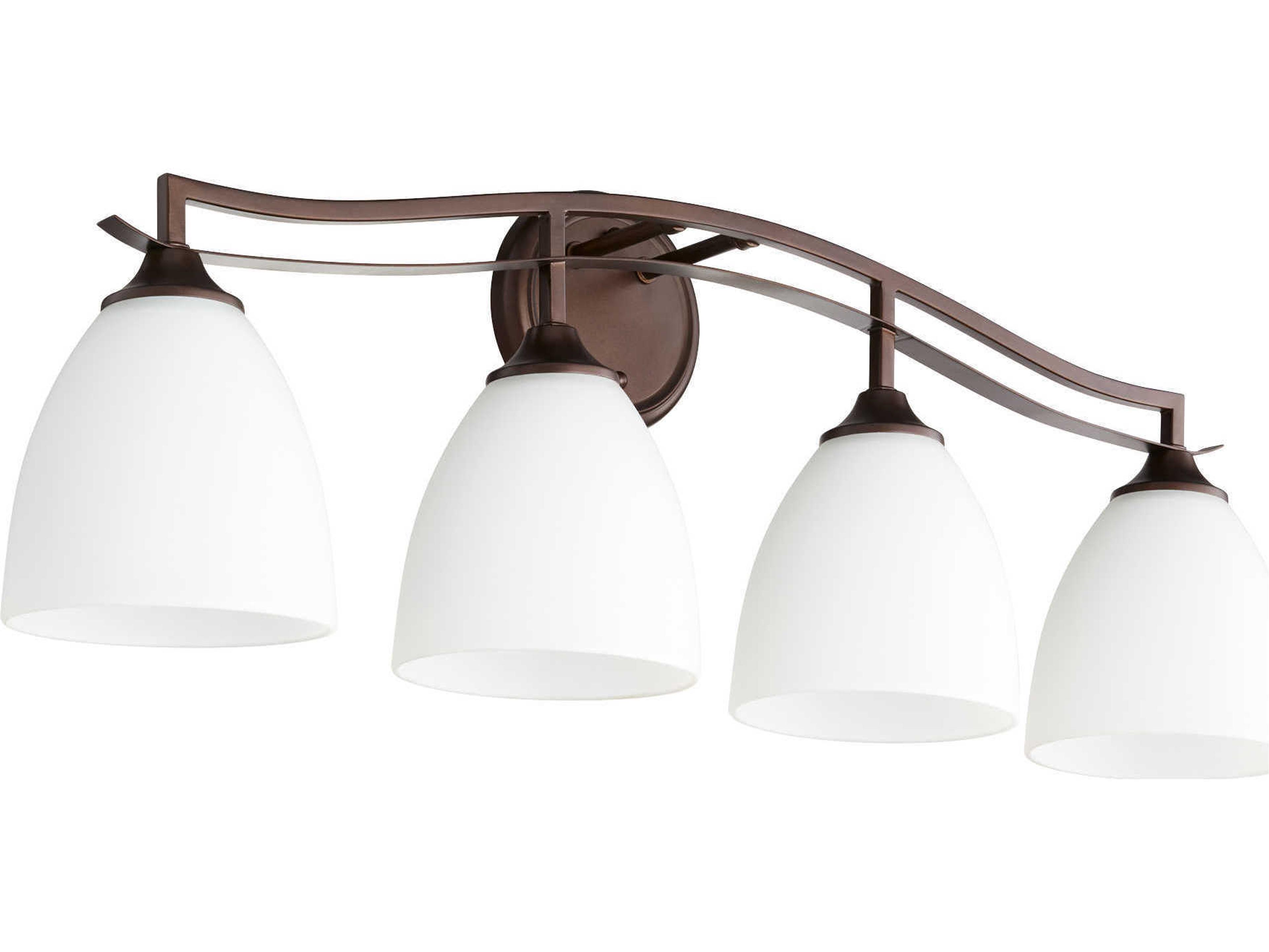 Jardin 4-Light Oiled Bronze Glass Vanity Light