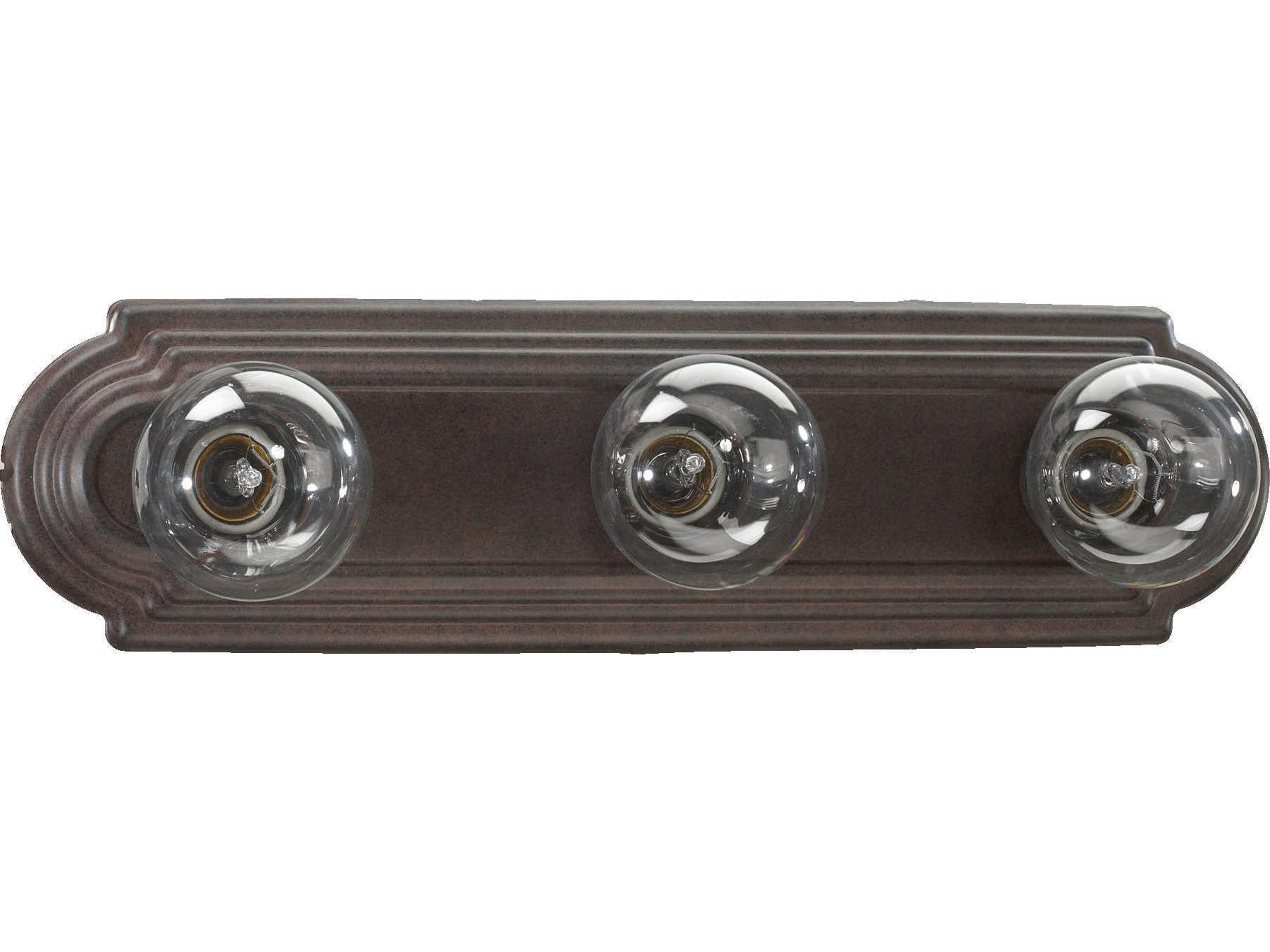 3-Light Toasted Sienna Brown Vanity Light
