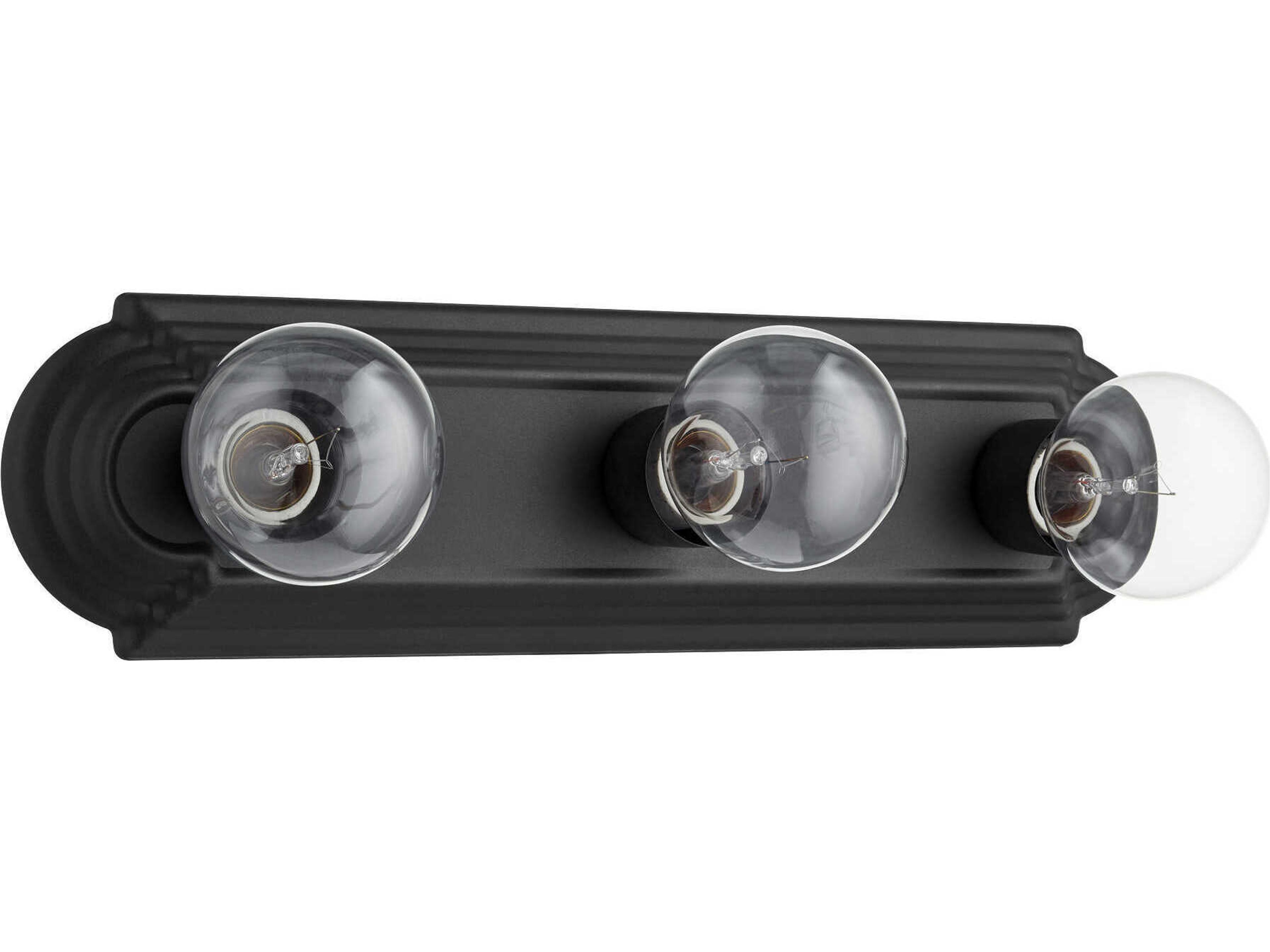 3-Light Textured Black Vanity Light