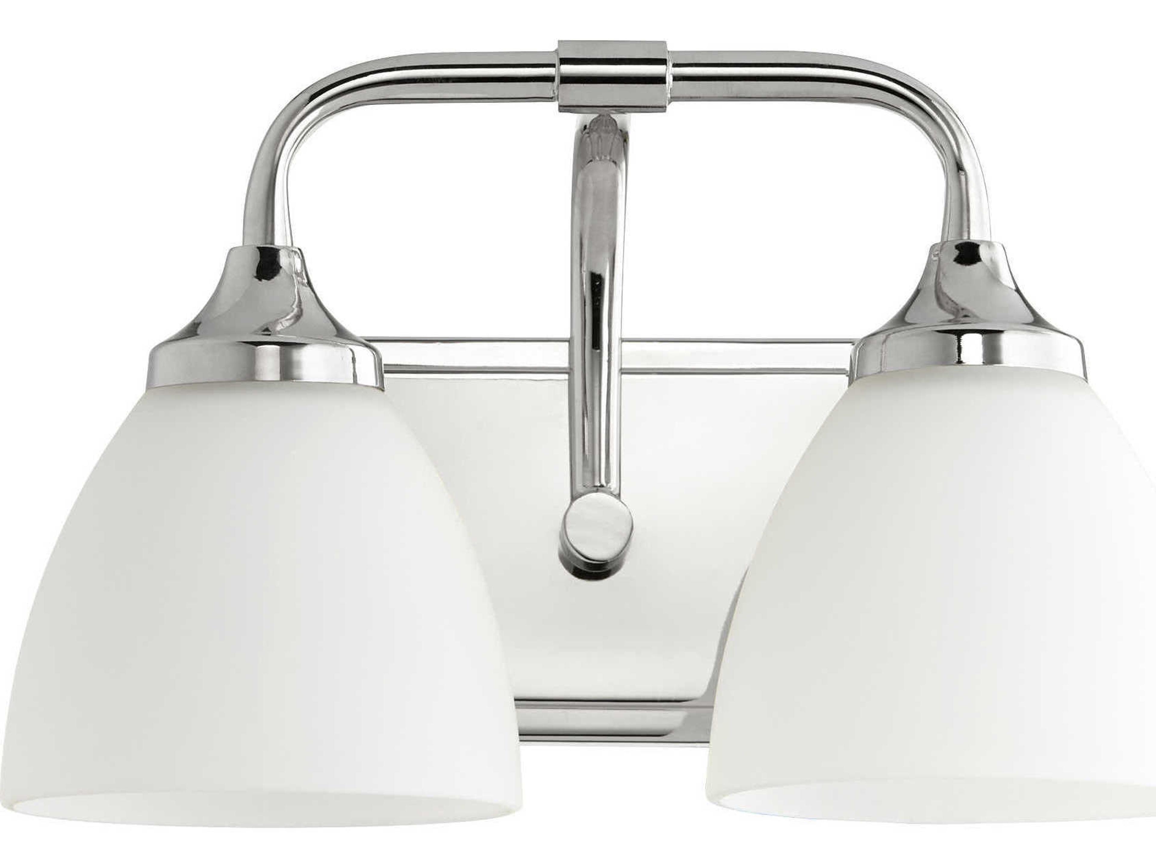 Enclave 2-Light Polished Nickel Glass Vanity Light