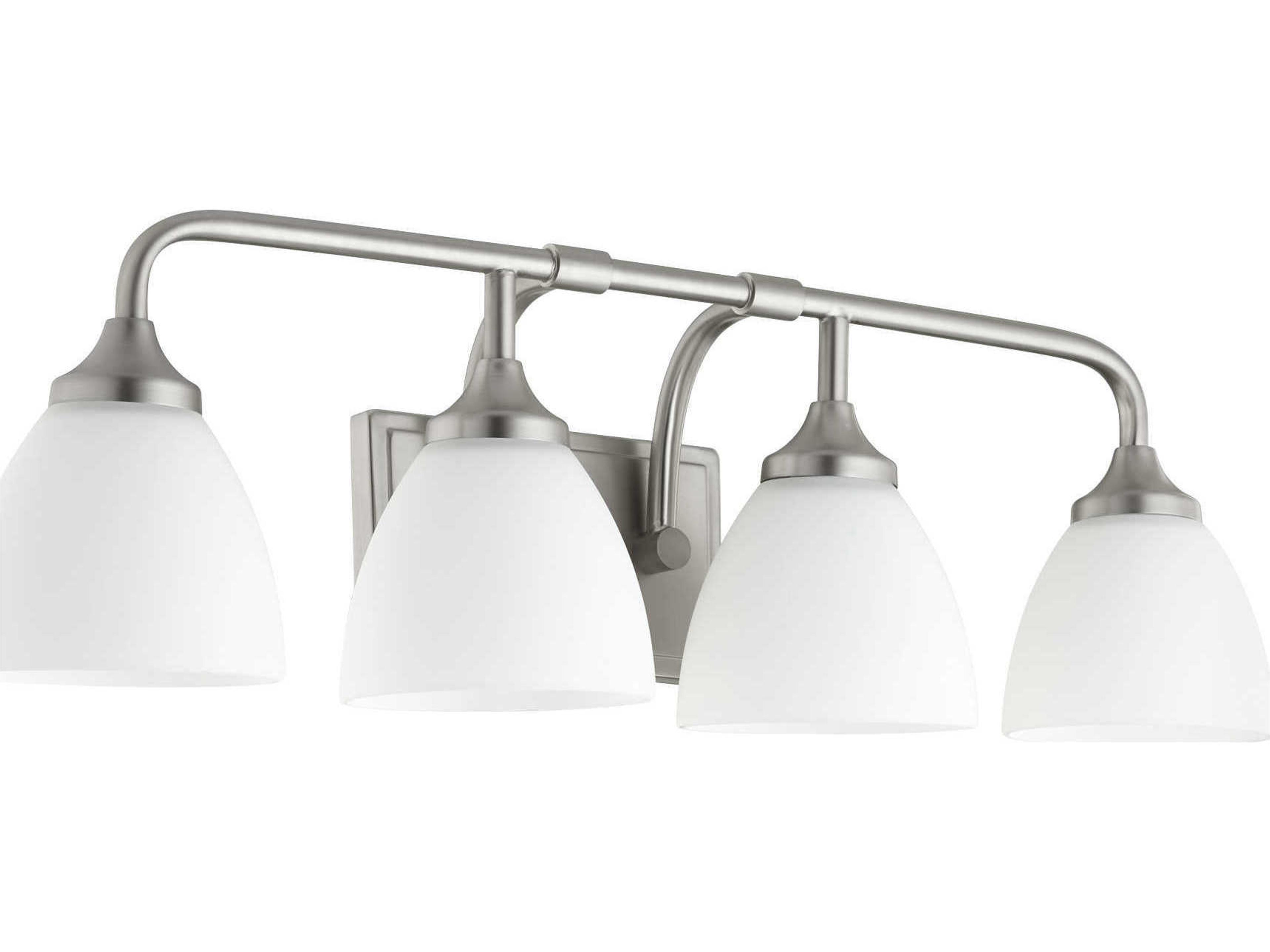 Enclave 4-Light Satin Nickel Glass Vanity Light