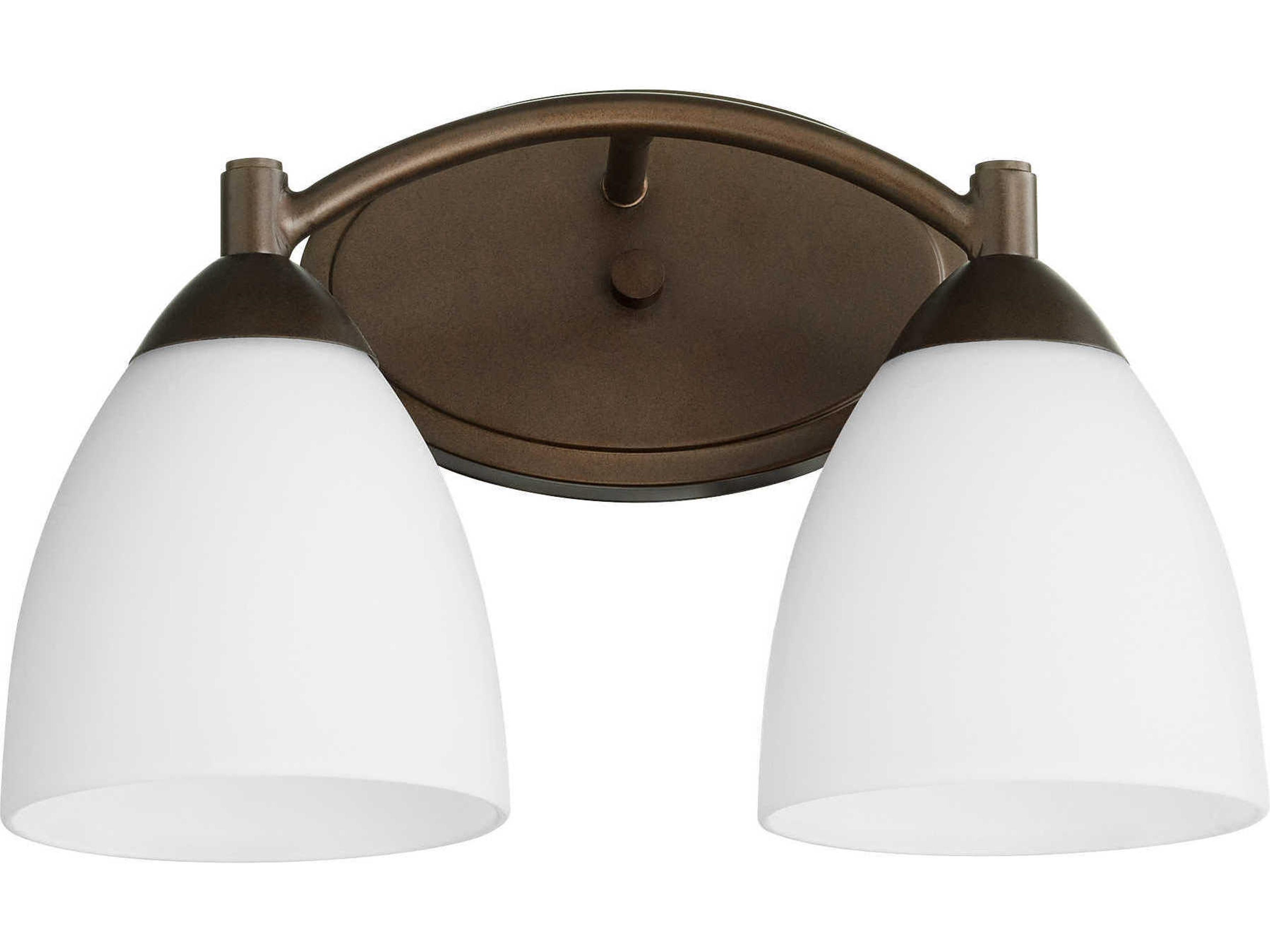 Barkley 2-Light Oiled Bronze Glass Vanity Light