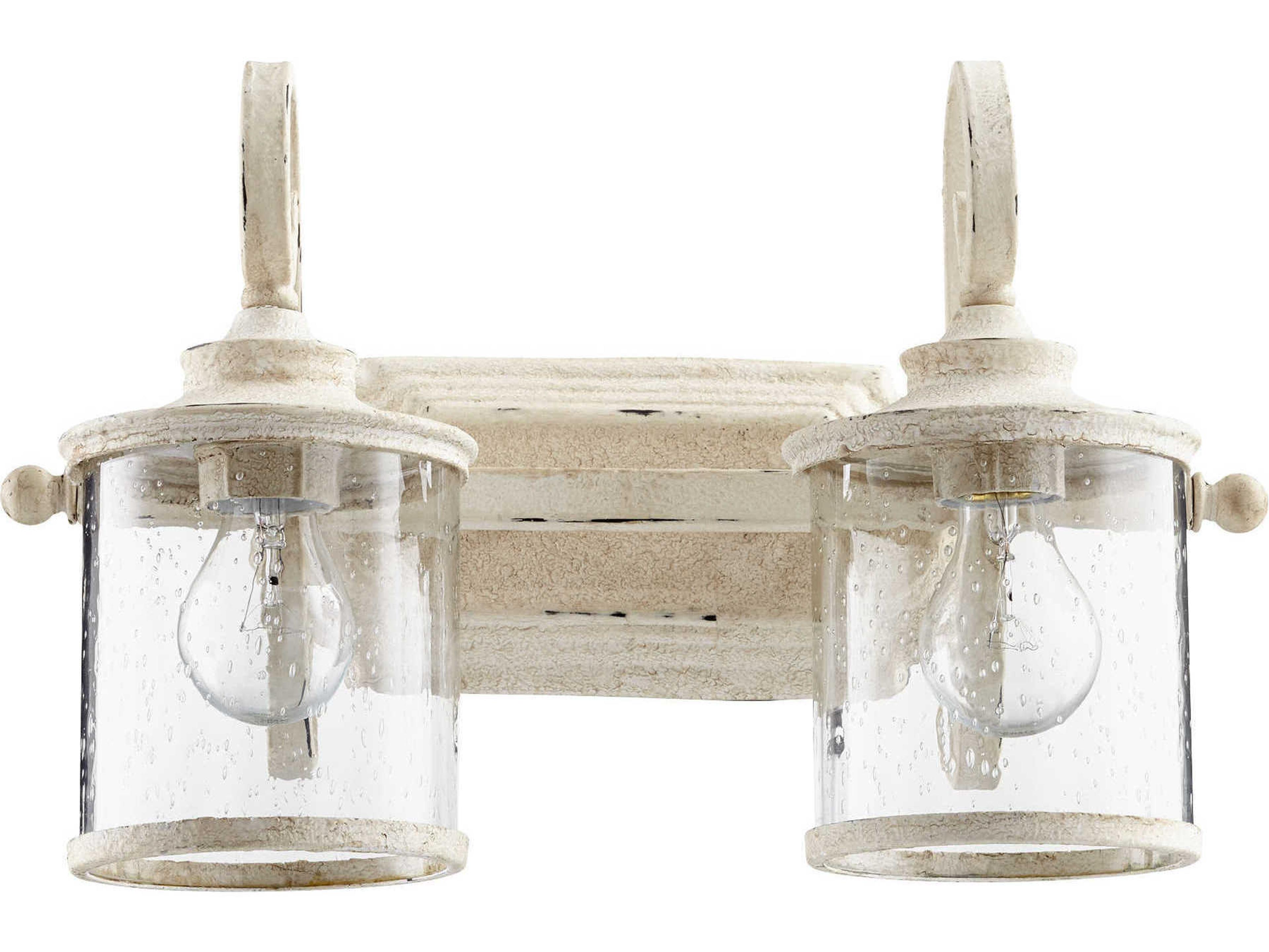 San Miguel 2-Light Persian White Glass Vanity Light