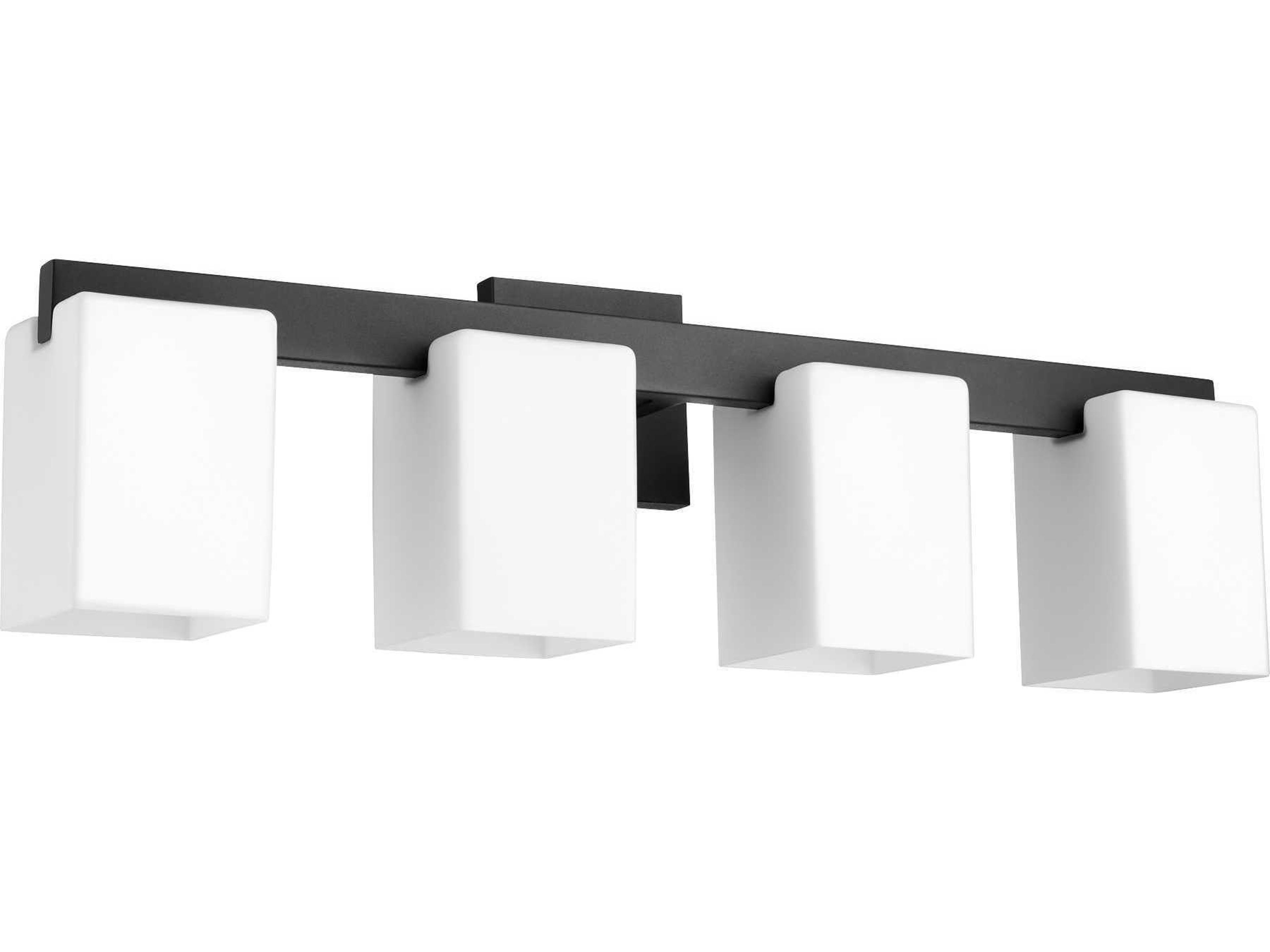 Modus 4-Light Noir Black Glass Vanity Light