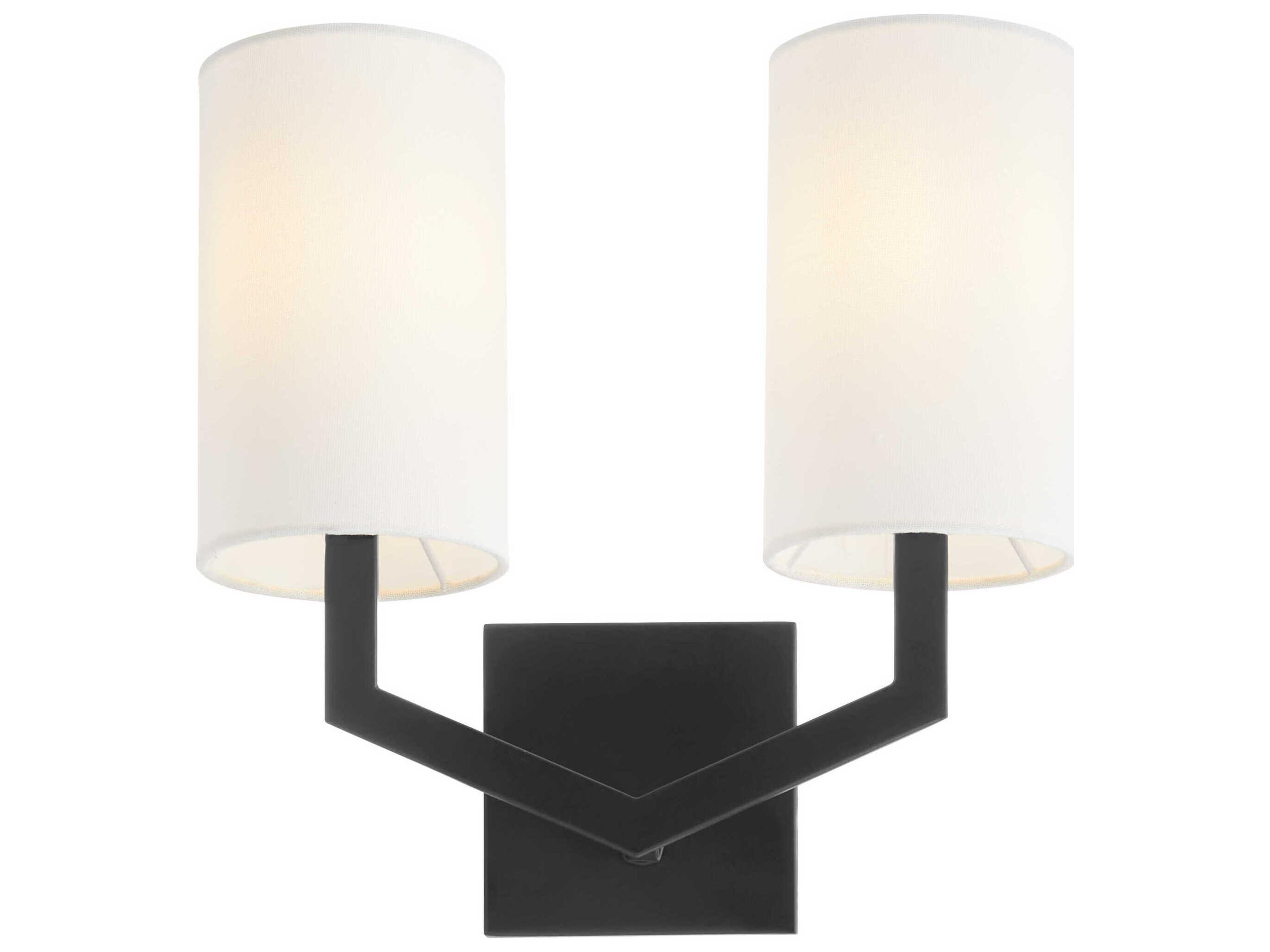 Quorum Bolivar 2-Light Matte Black Vanity Light