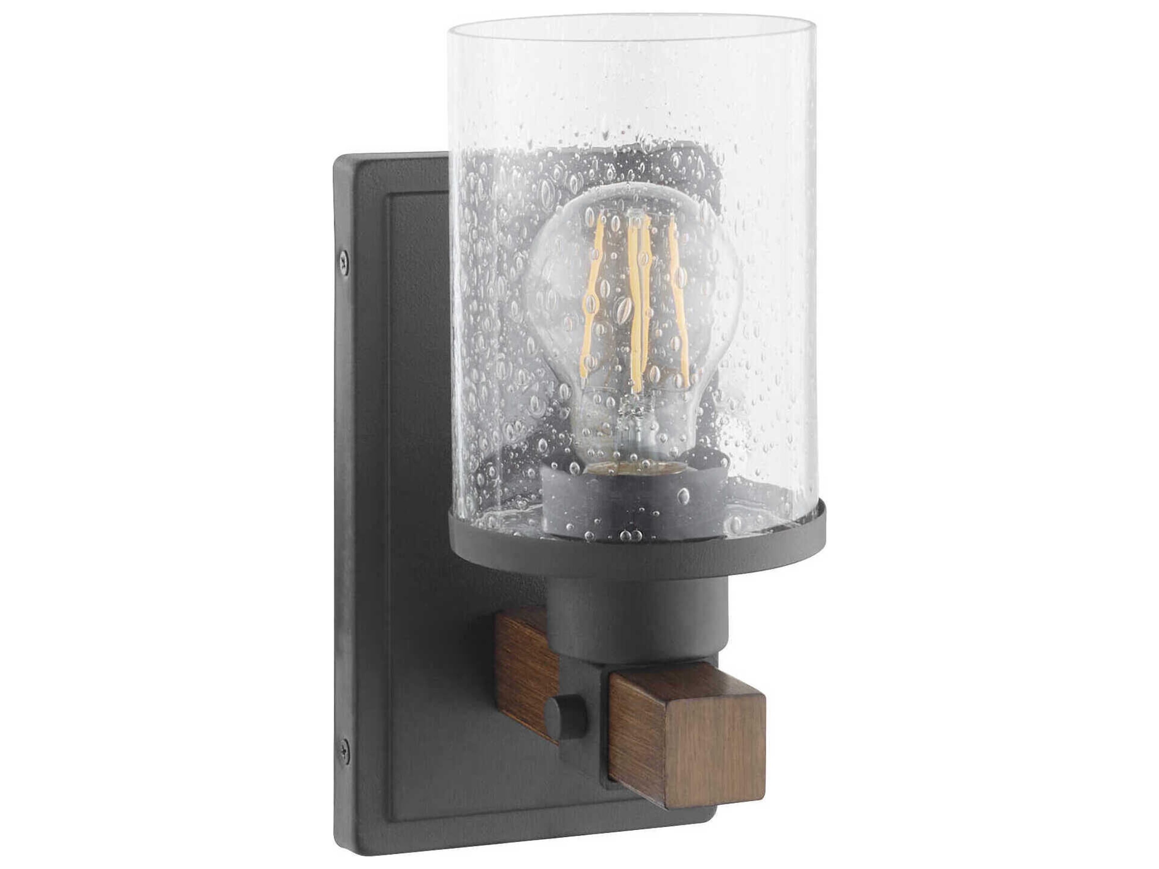 Alpine 1-Light Textured Black Walnut Wall Sconce