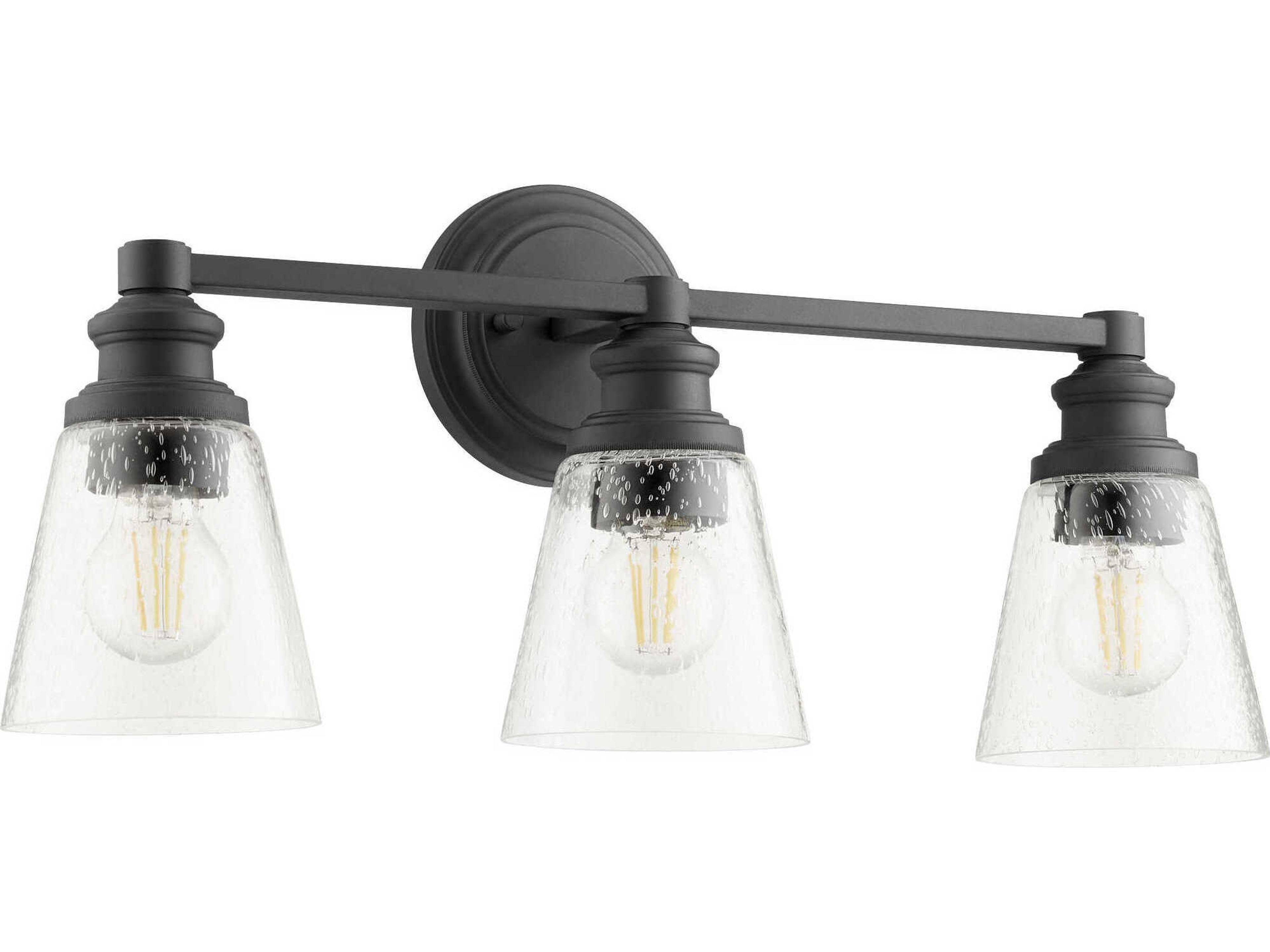 Dunbar 3-Light Noir Black Vanity Light