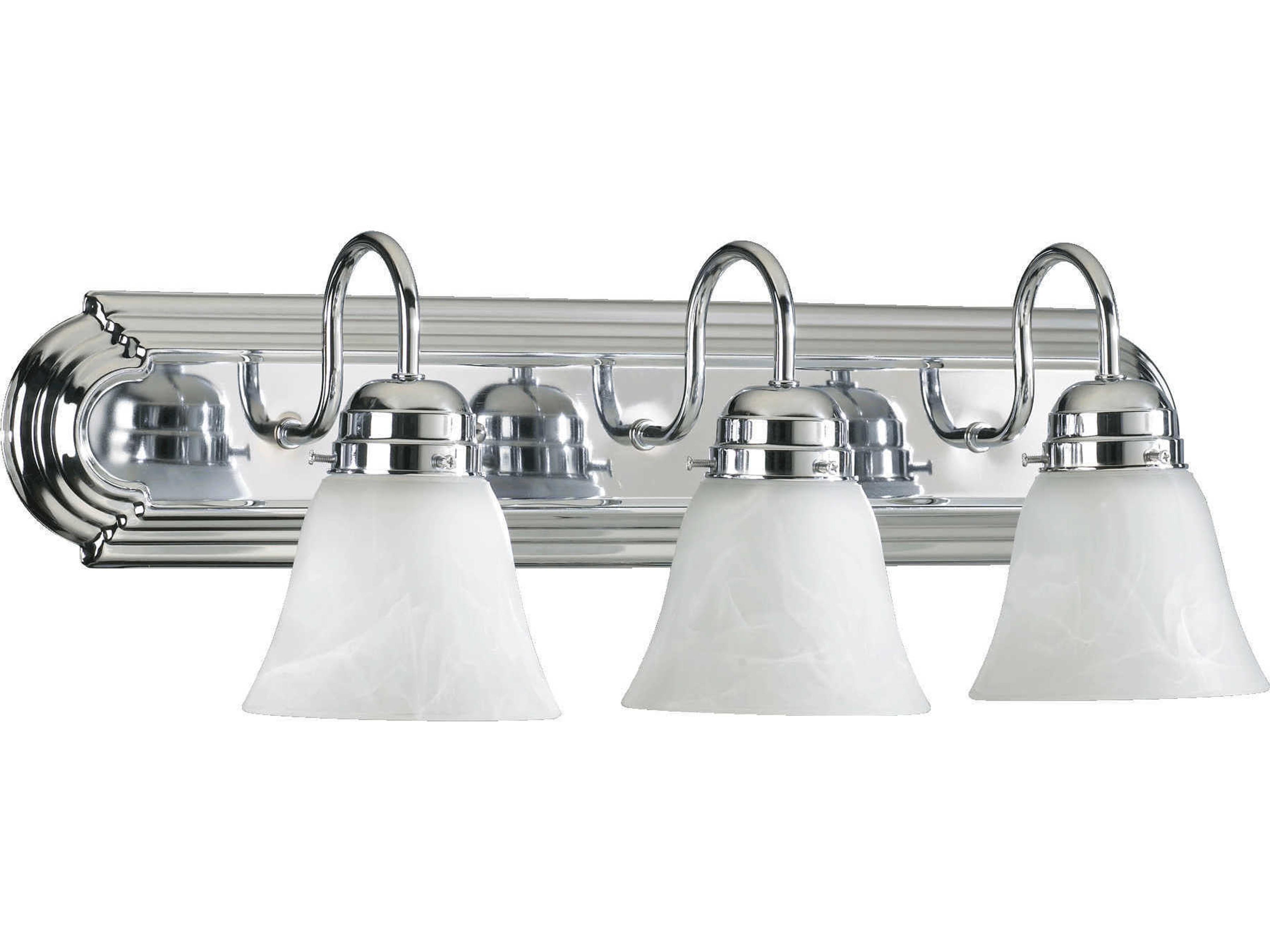 Quorum 3-Light Chrome Glass Vanity Light