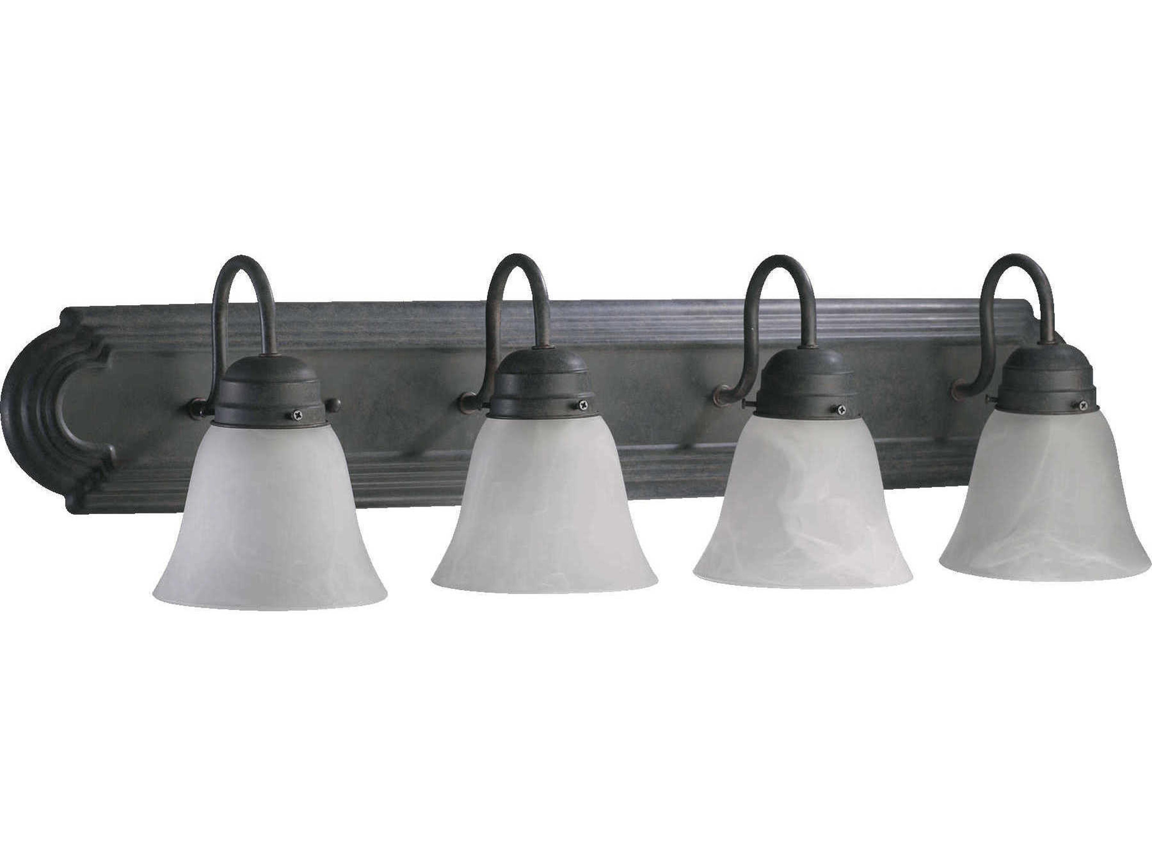 4-Light Toasted Sienna Bronze Glass Vanity Light