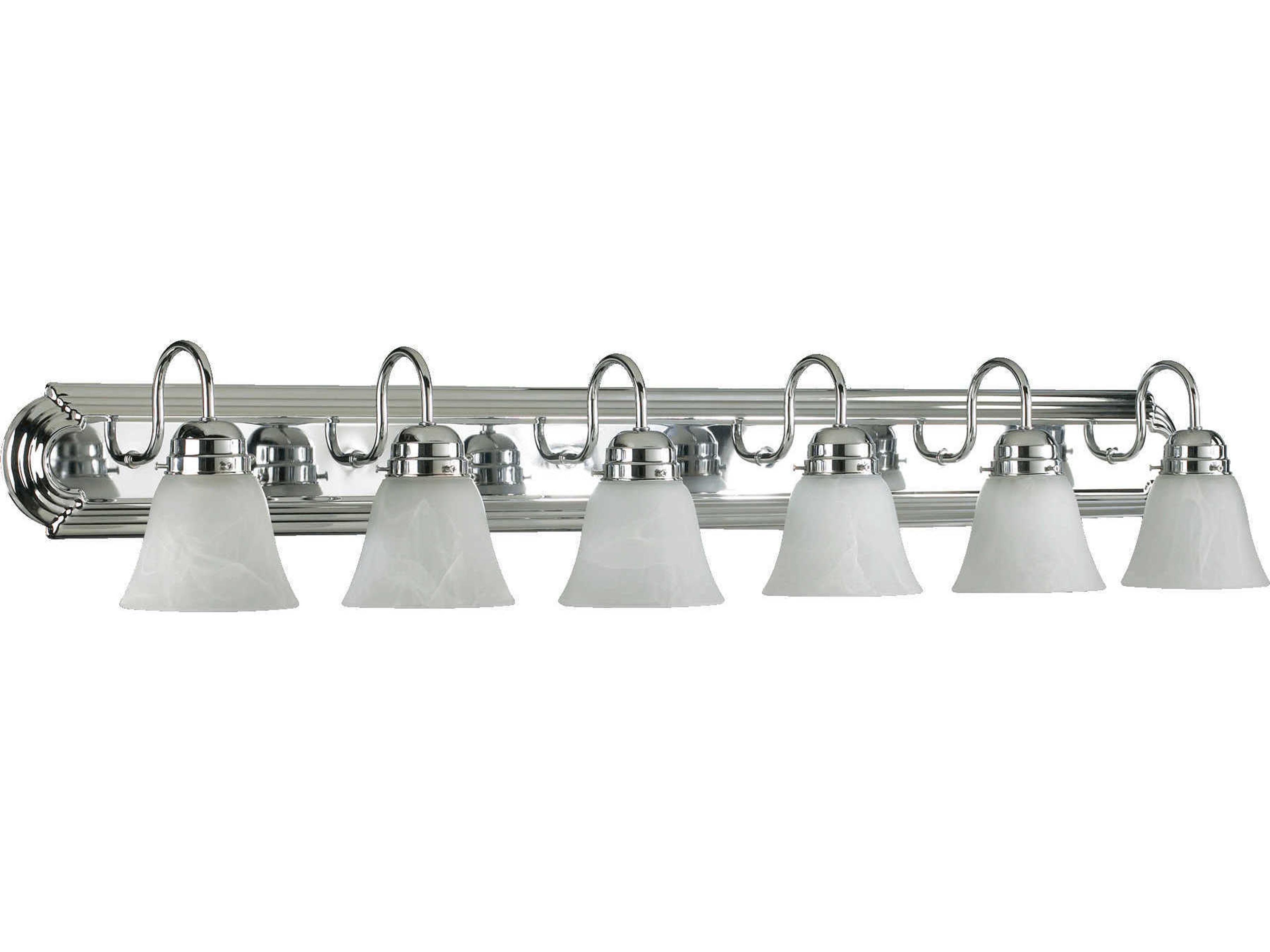 6-Light Chrome Glass Vanity Light