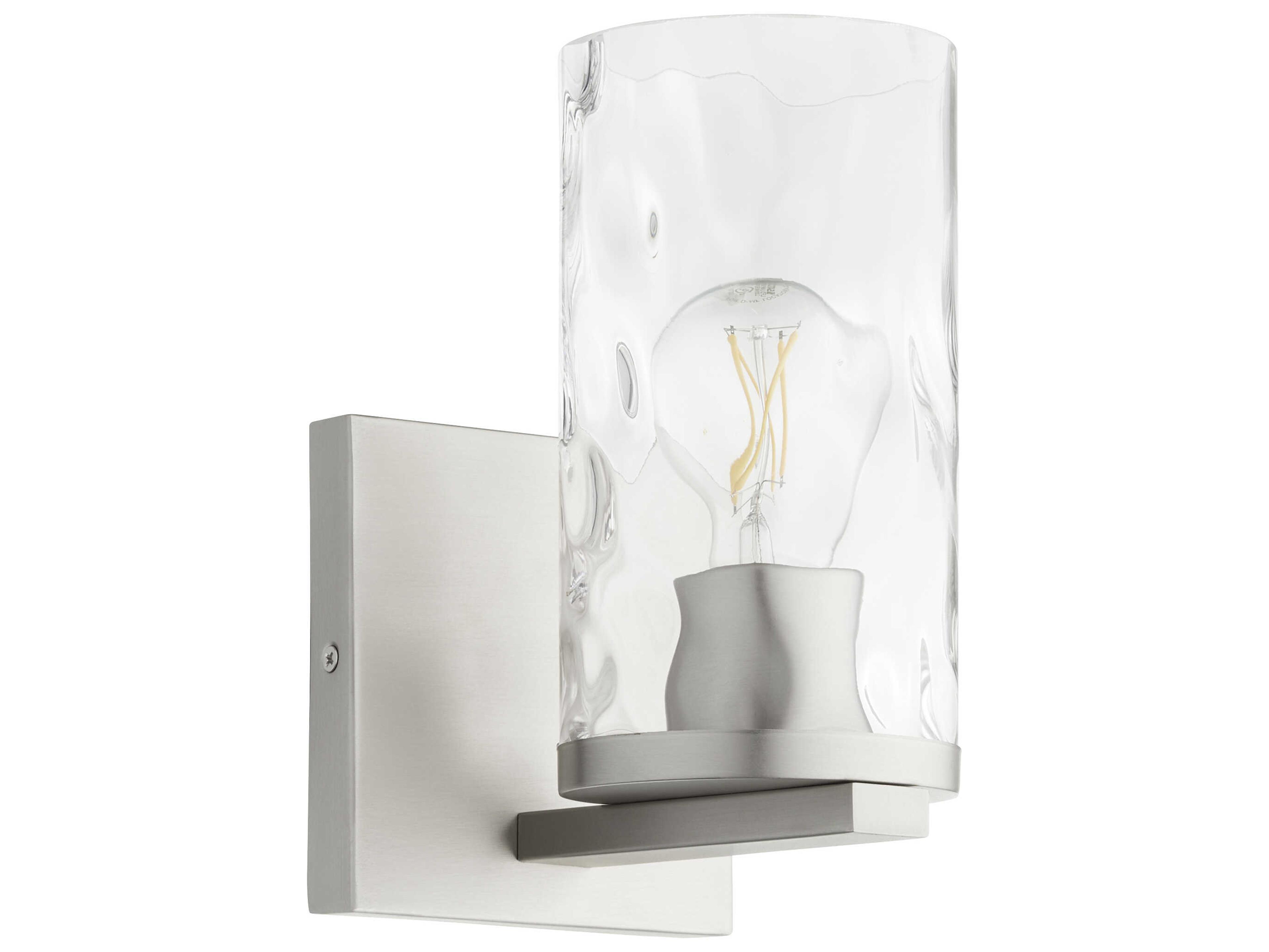 Steinway 1-Light Satin Nickel Glass Wall Sconce