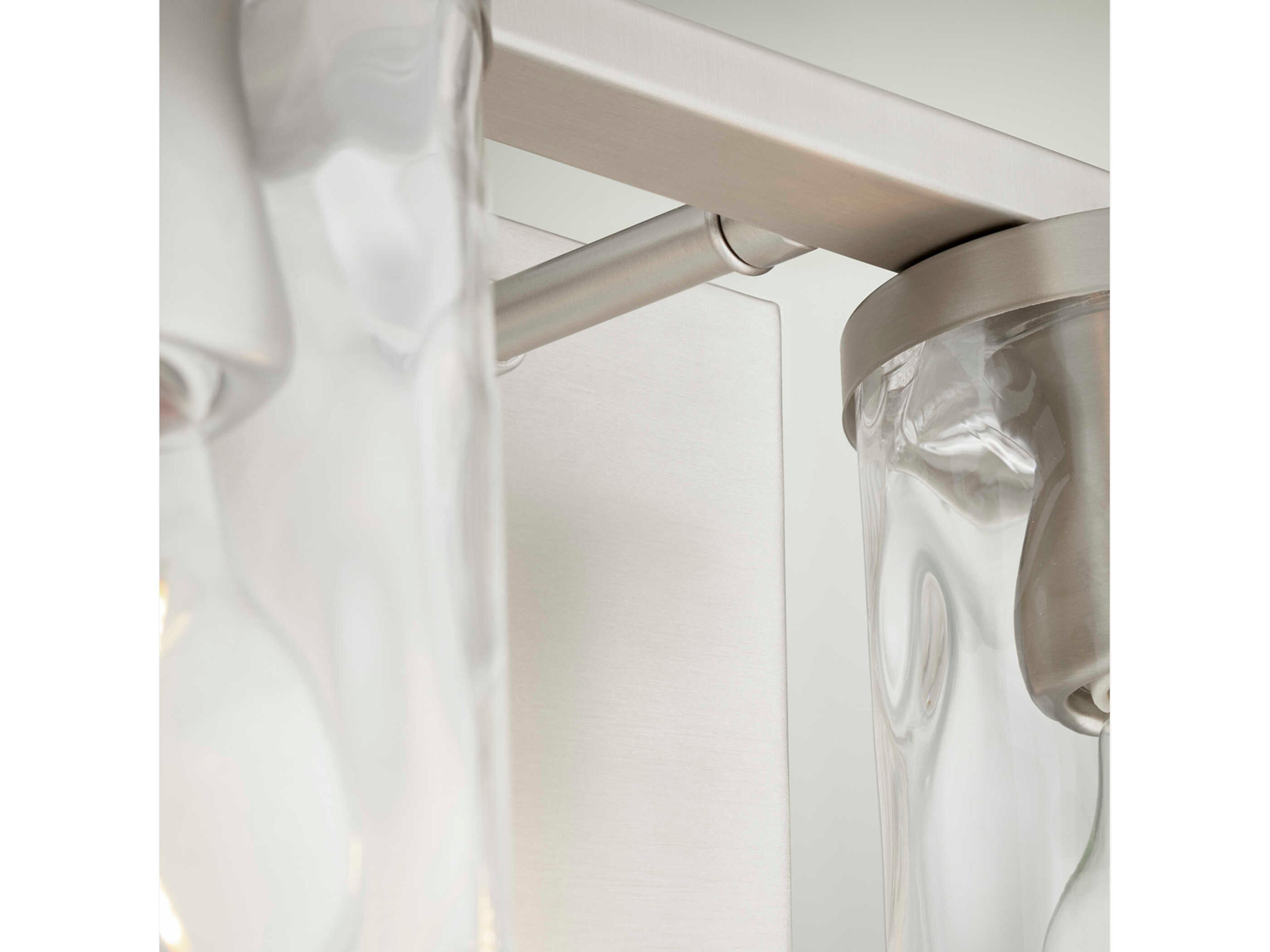 Quorum Steinway 2-Light Satin Nickel Glass Vanity Light