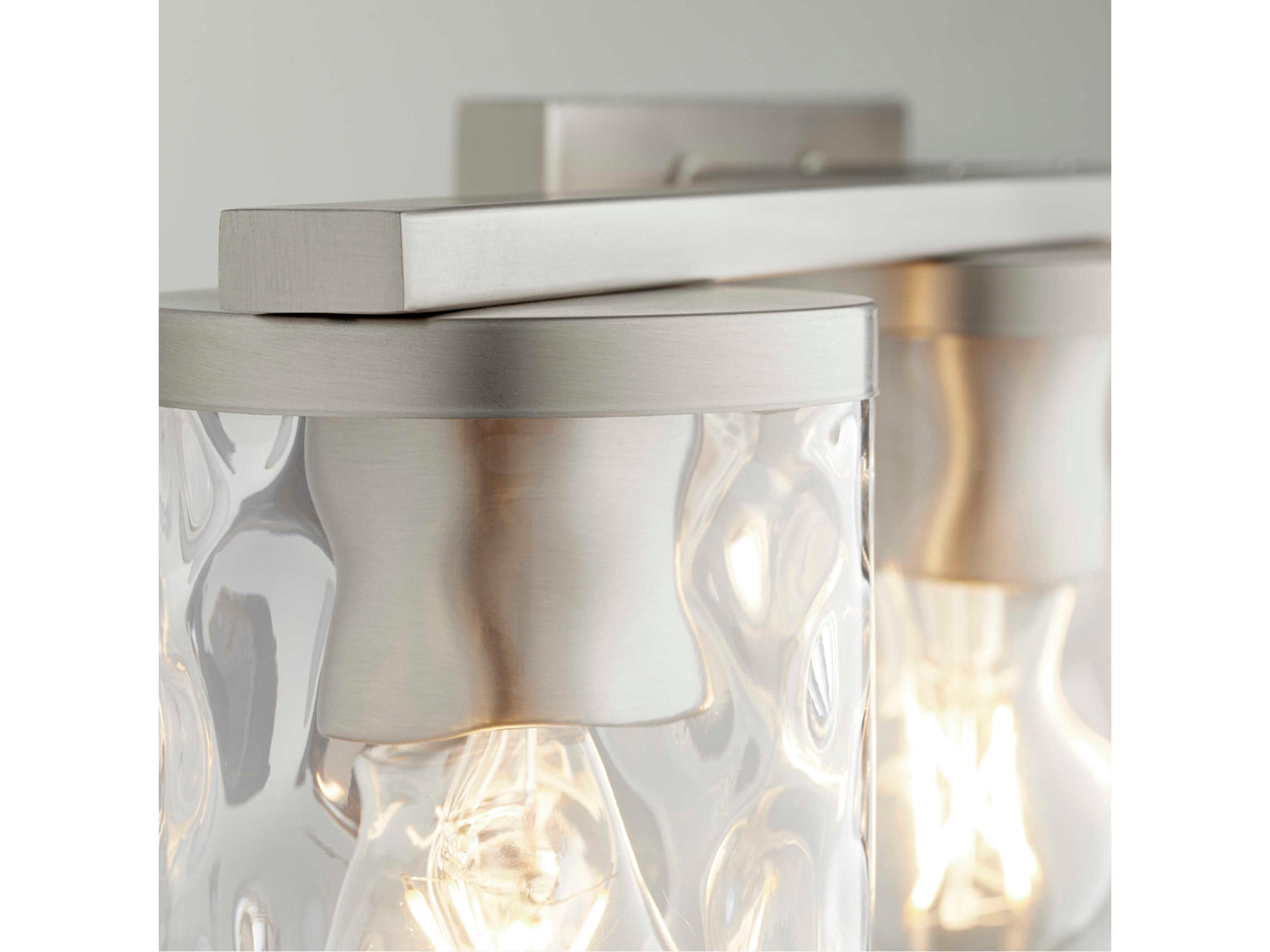 Quorum Steinway 4-Light Satin Nickel Glass Vanity Light