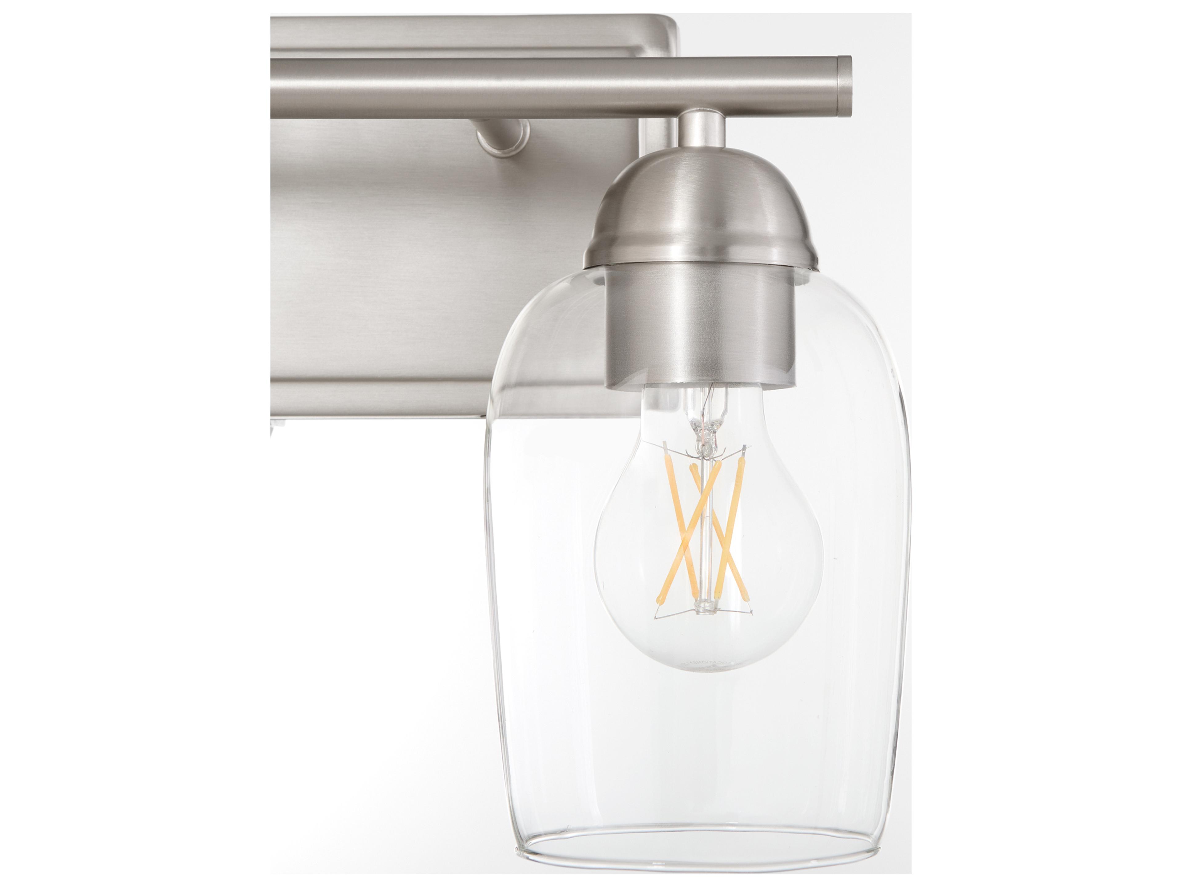 Quorum Wallinger 2-Light Satin Nickel Vanity Light