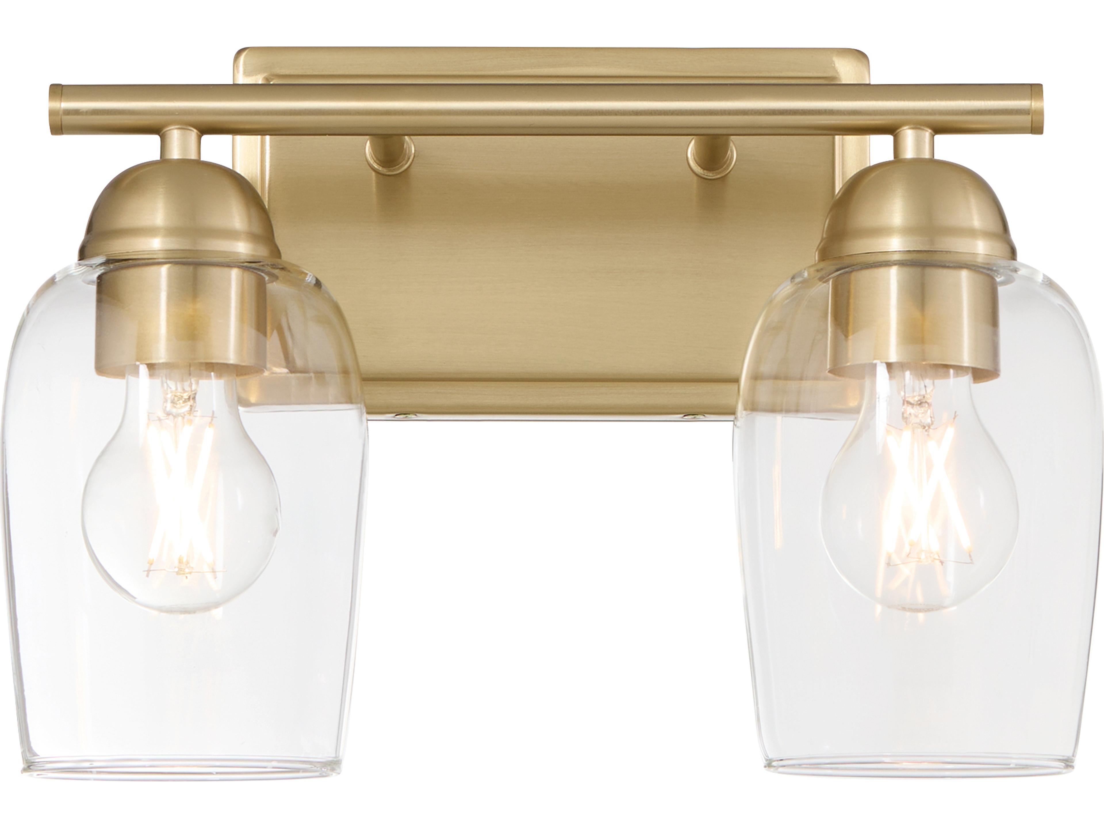 Quorum Wallinger 2-Light Aged Brass Vanity Light