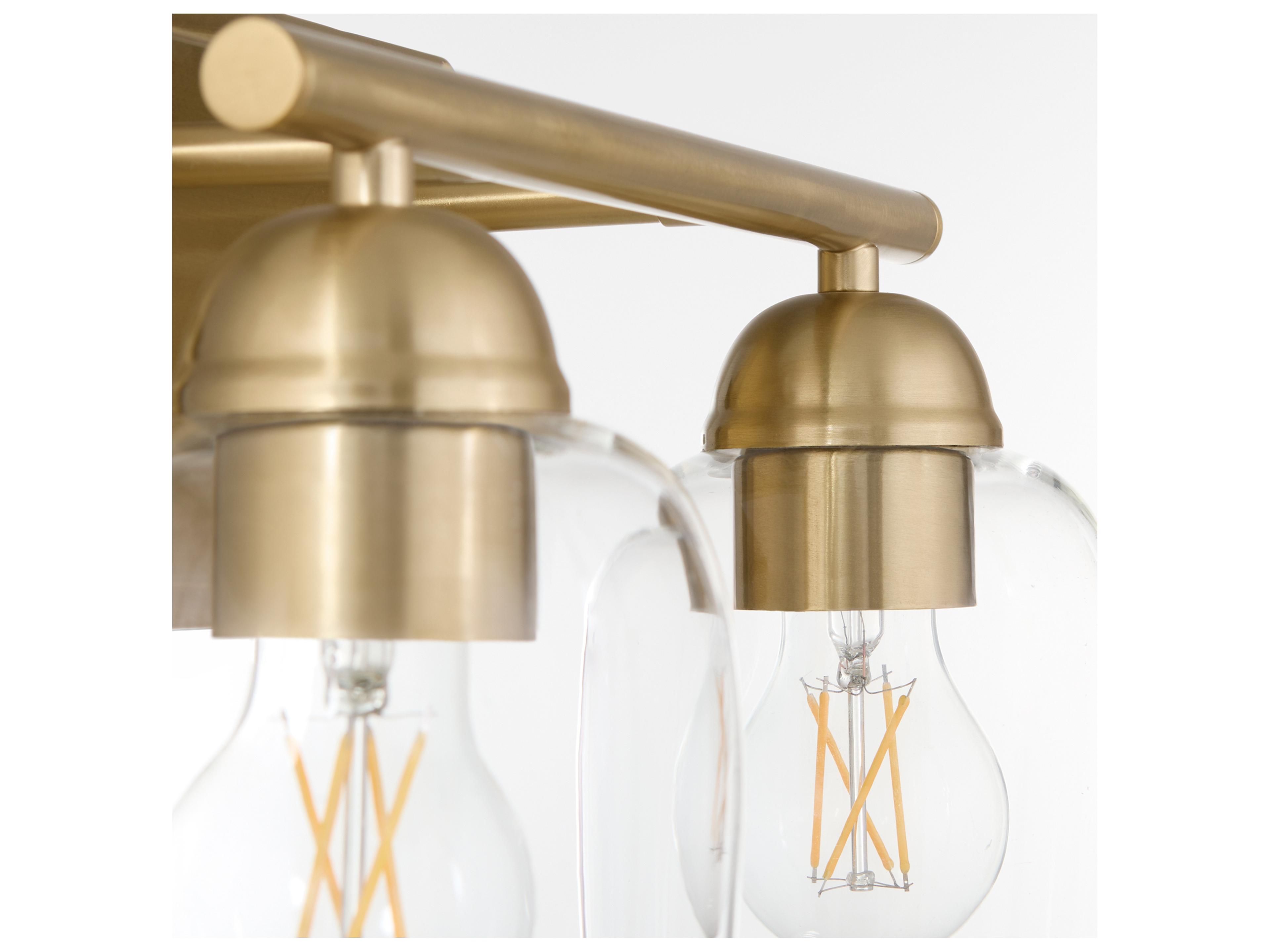 Quorum Wallinger 2-Light Aged Brass Vanity Light